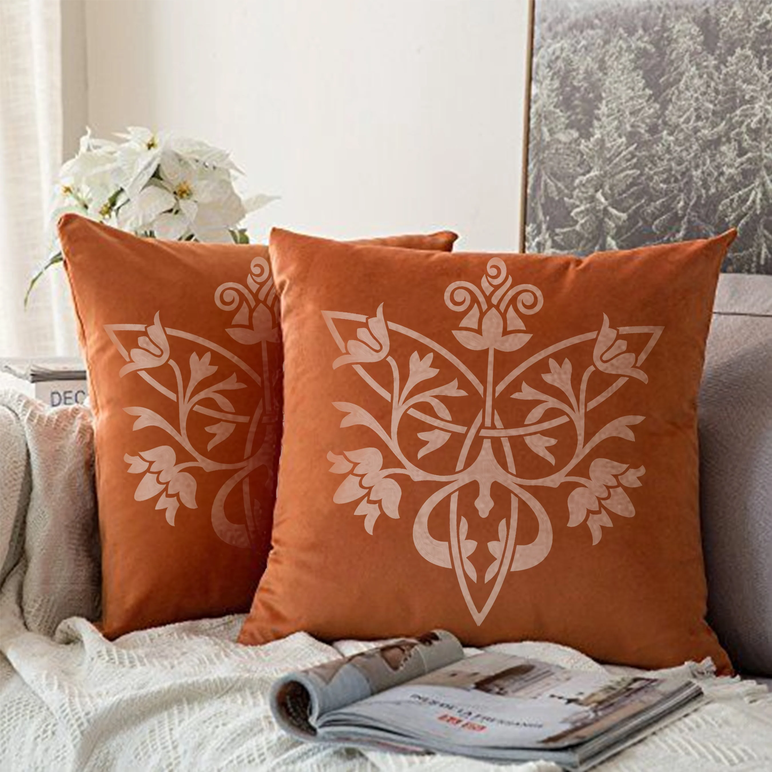 Damask Stencil Wall Painting Scrapbook Coloring Embossing Album Decorative Template. ID #571 - Image 6