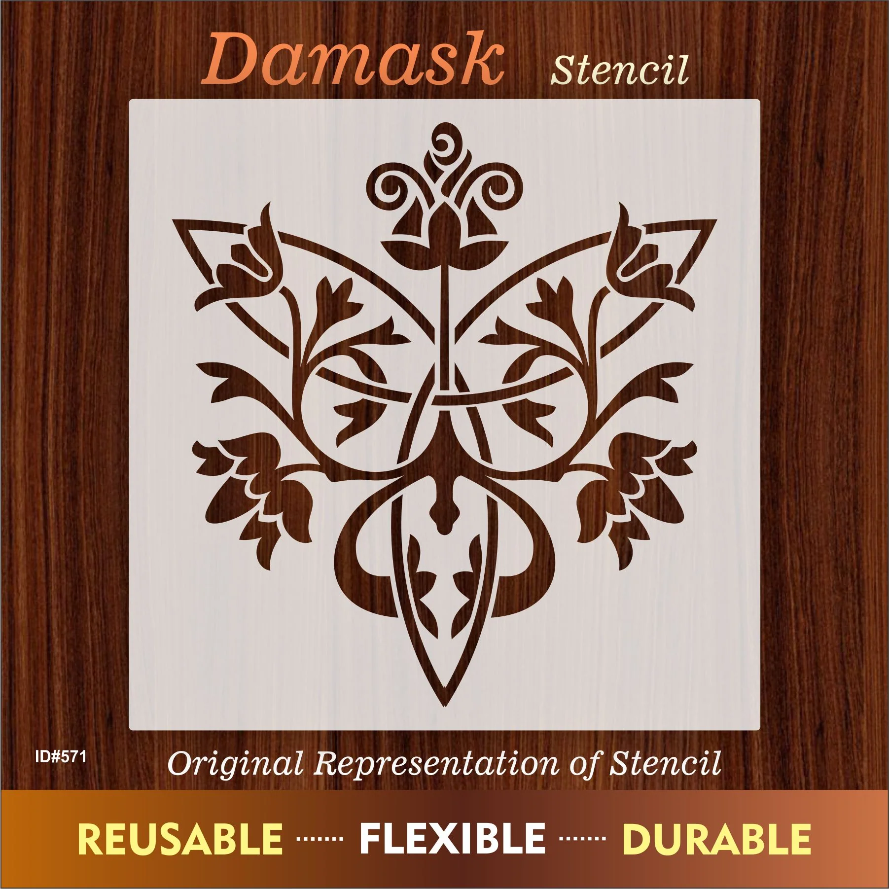 Damask Stencil Wall Painting Scrapbook Coloring Embossing Album Decorative Template. ID #571 - Image 7
