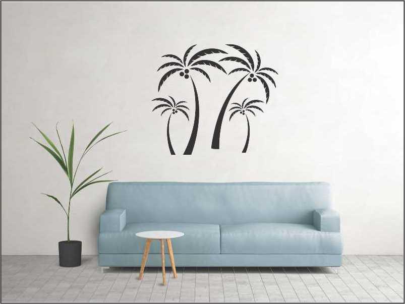 Date palm Reusable Stencil for Canvas and wall painting.ID#110 - Image 2