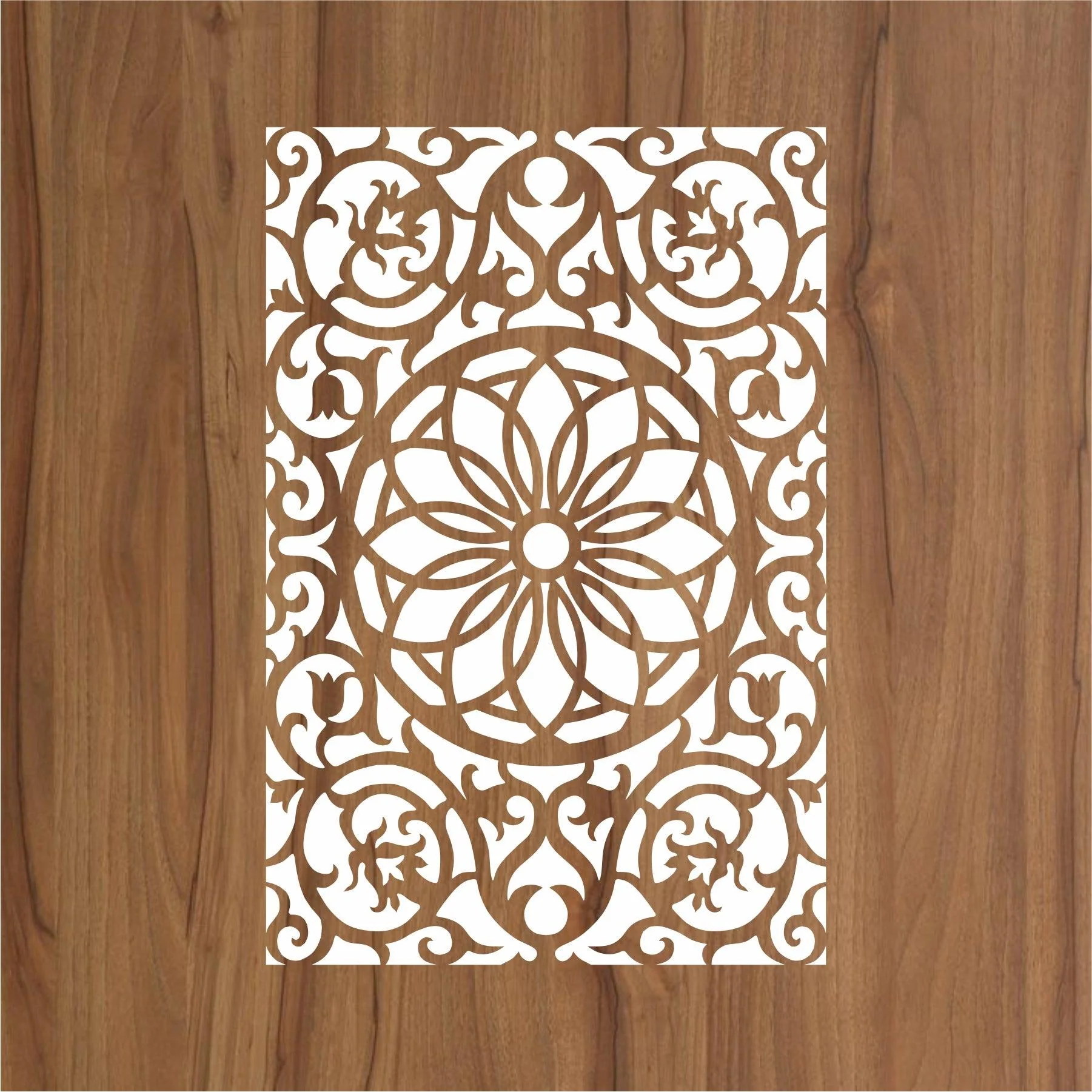 Decorative Floral Reusable Stencil For Canvas And Wall Painting.ID#210 - Image 2