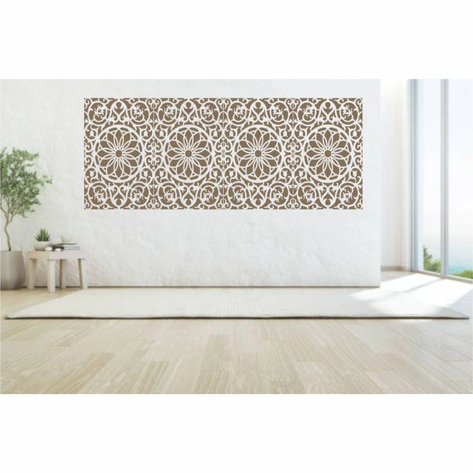 Decorative Floral Reusable Stencil For Canvas And Wall Painting.ID#210 - Image 3