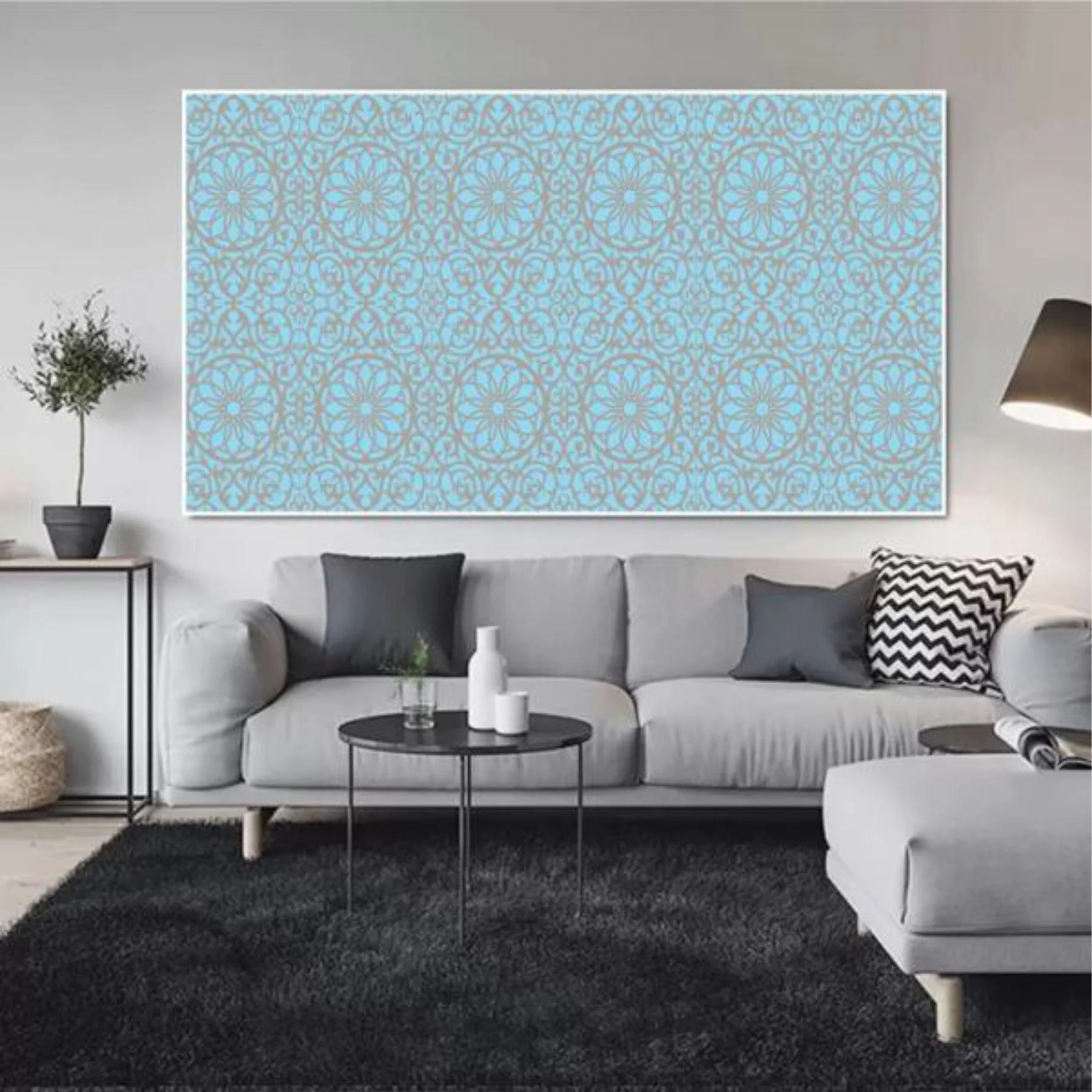 Decorative Floral Reusable Stencil For Canvas And Wall Painting.ID#210 - Image 5