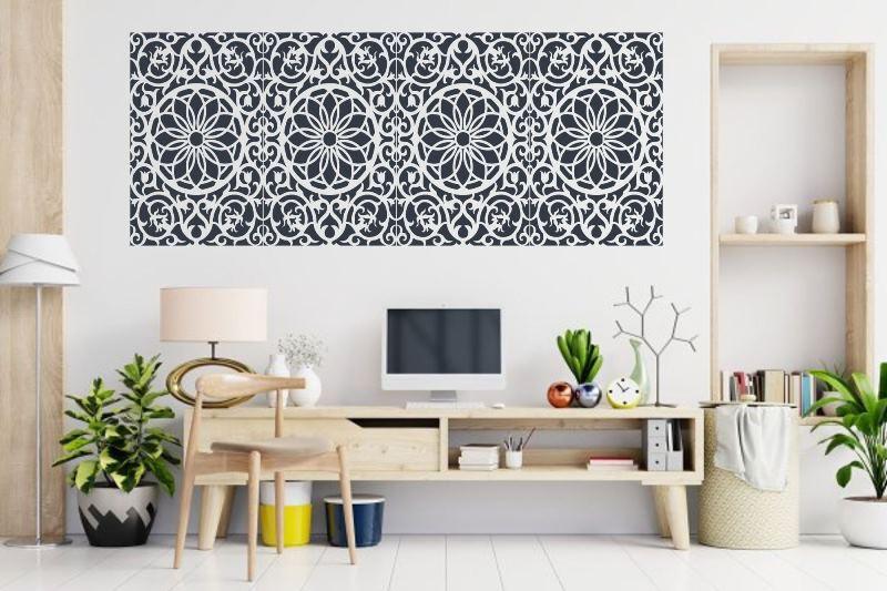 Decorative Floral Reusable Stencil For Canvas And Wall Painting.ID#210 - Image 6