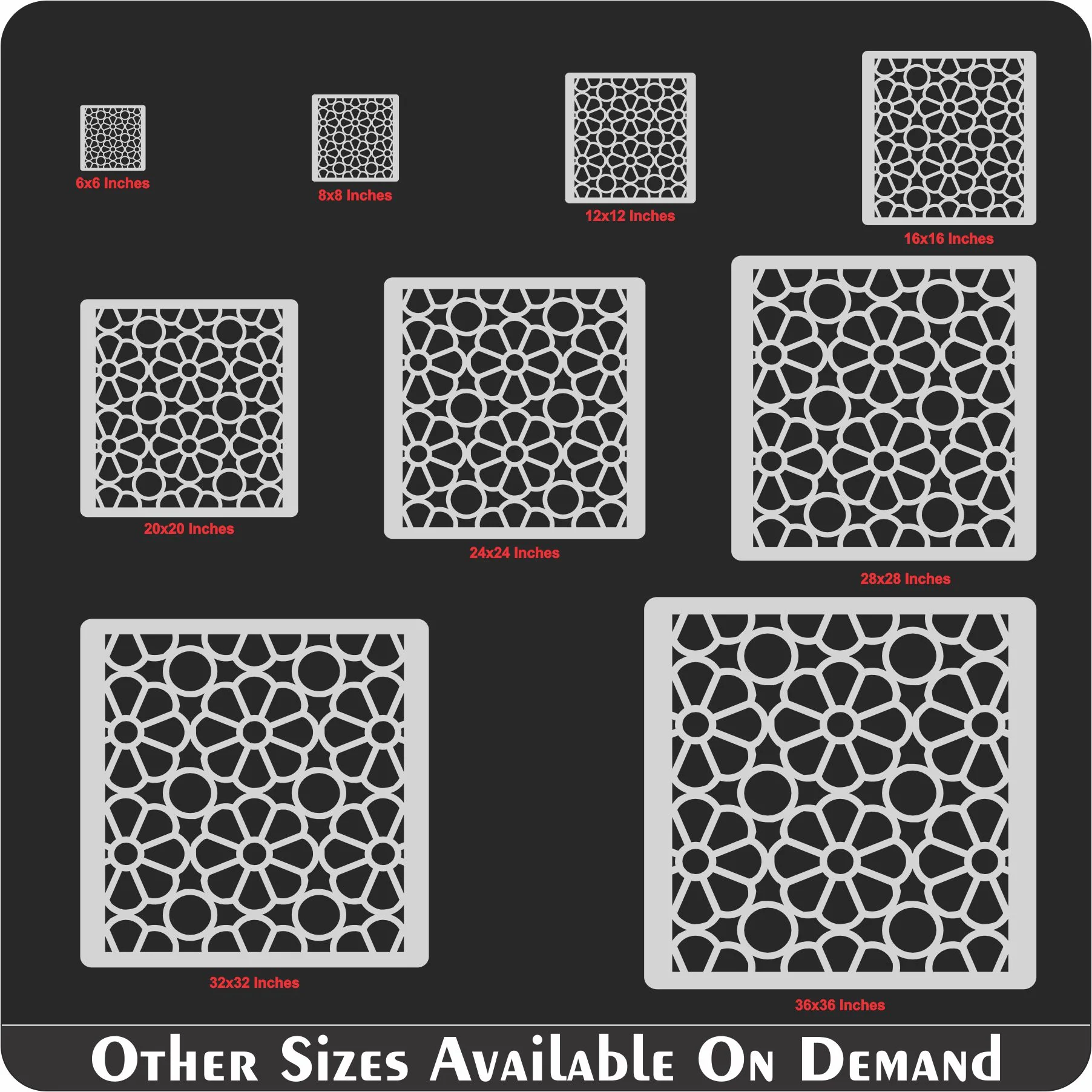 Decorative Floral Stencil Reusable Stencil For Canvas And Wall Painting.ID #362 - Image 8