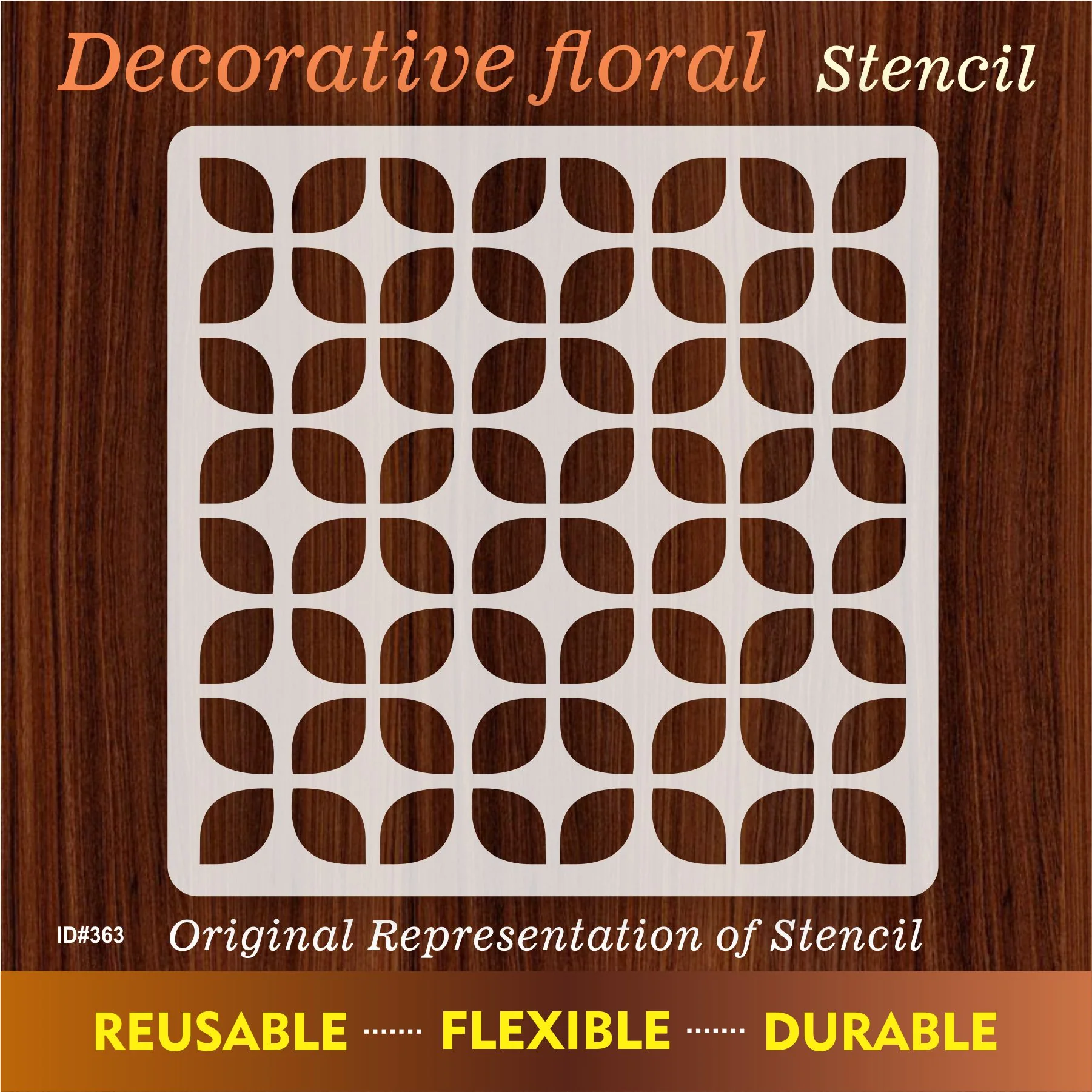 Decorative Florel Stencil Reusable Stencil For Canvas And Wall Painting.ID #363 - Image 7