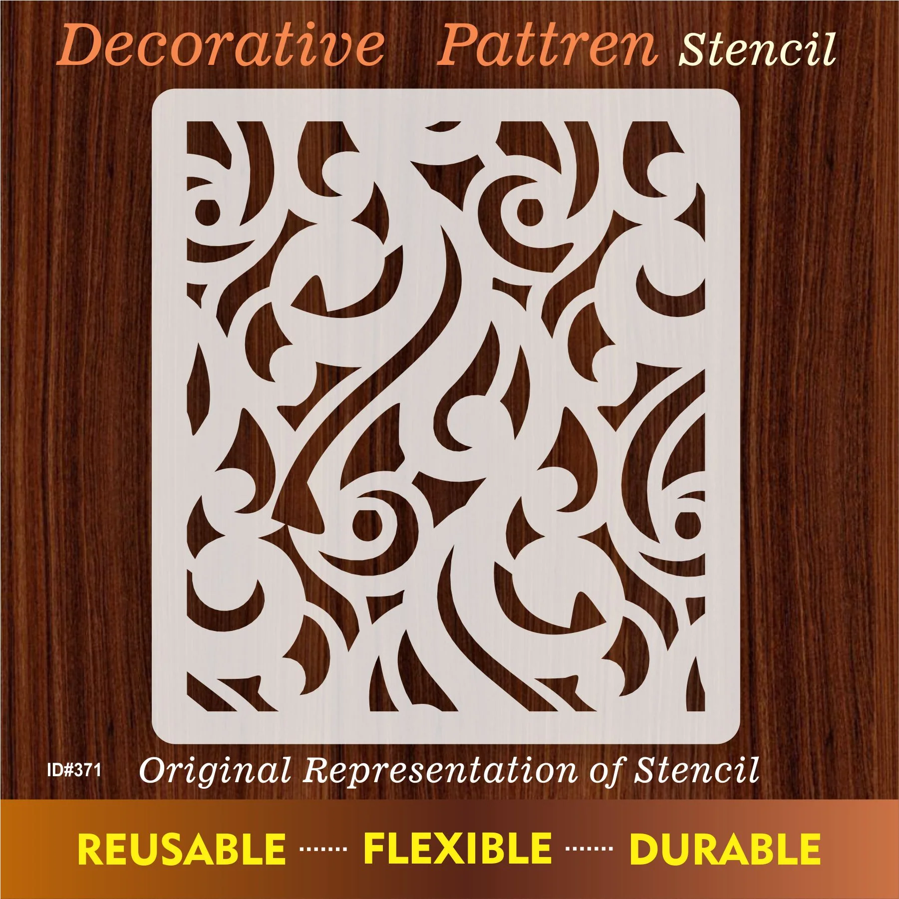 Decorative Pattren Stencil Reusable Stencil For Canvas And Wall Painting.ID #371 - Image 7