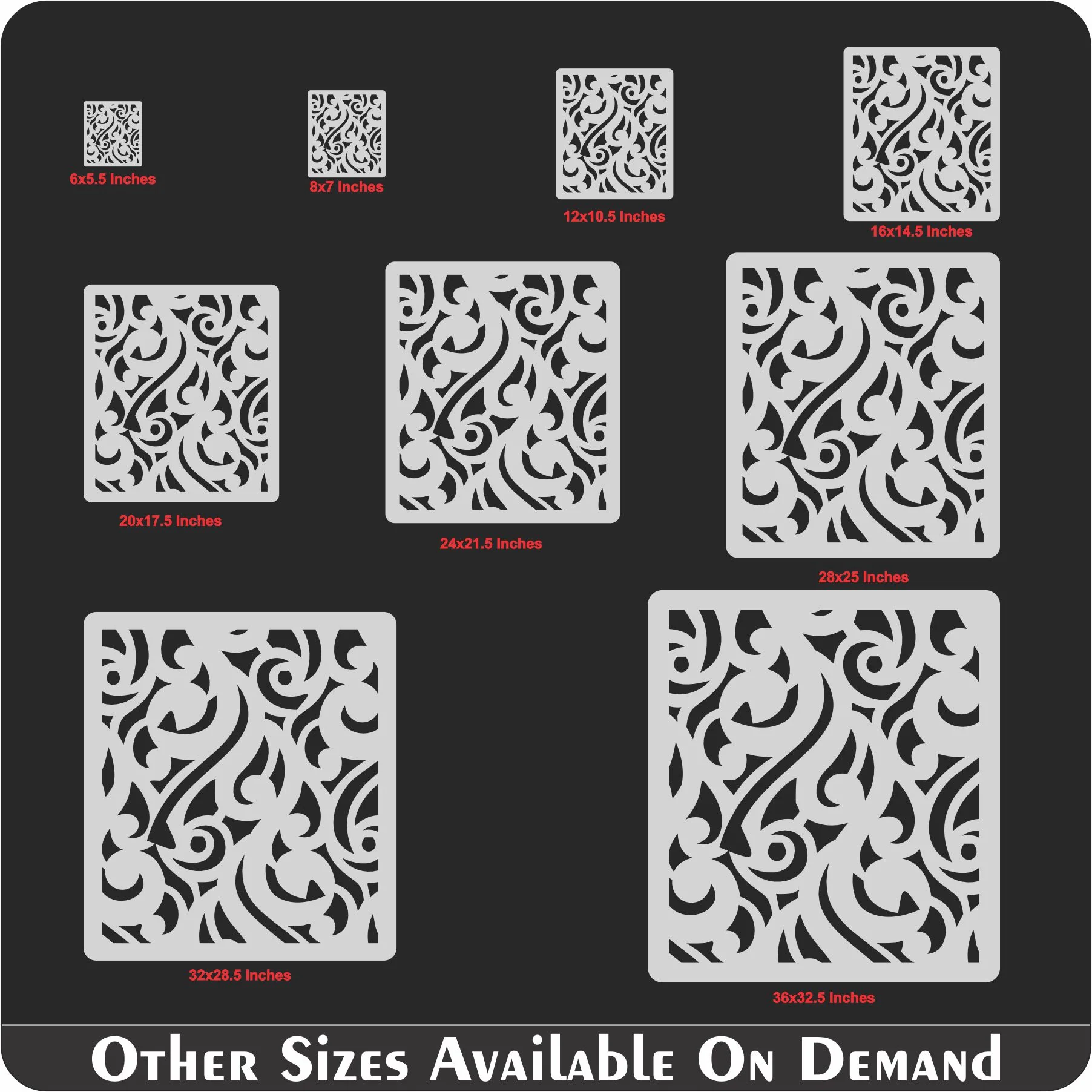 Decorative Pattren Stencil Reusable Stencil For Canvas And Wall Painting.ID #371 - Image 8