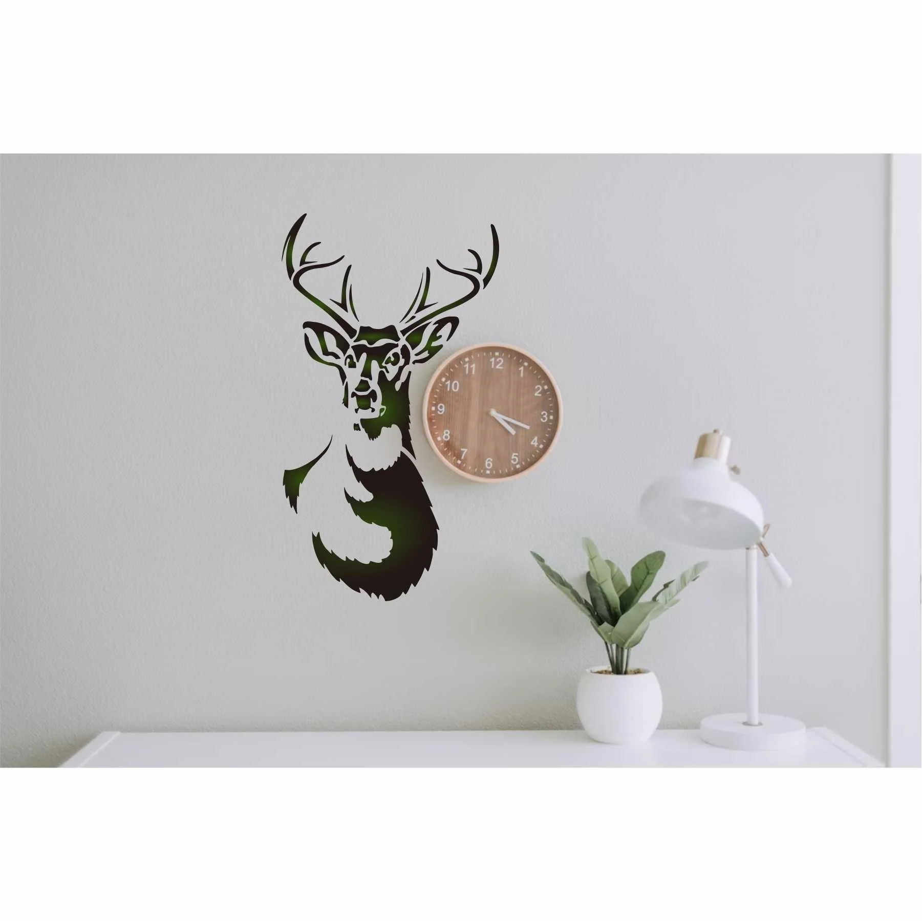 Deer Head Reusable Stencil for Canvas and wall painting.ID# 429 - Image 6