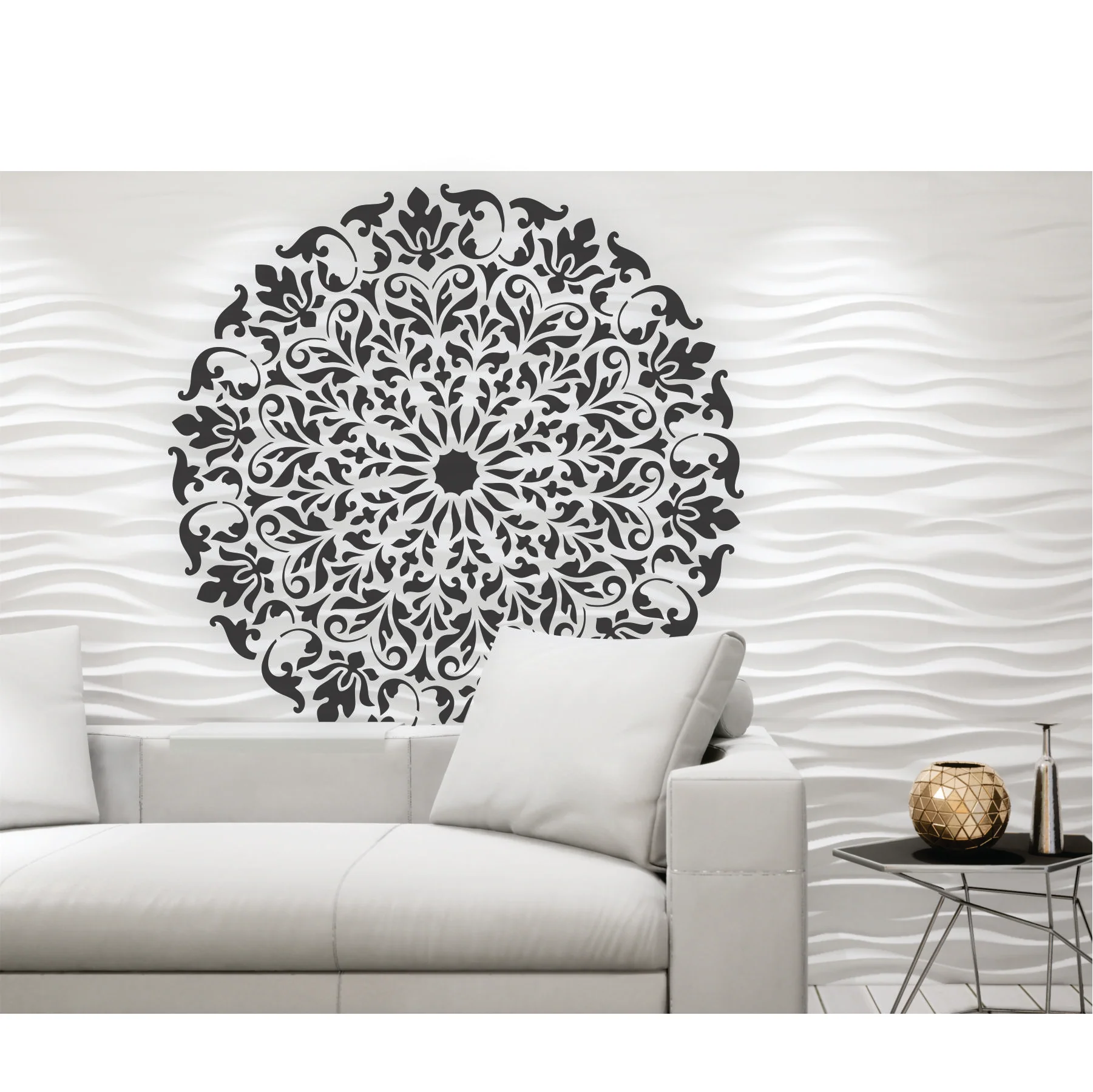 Desen Mandala Reusable Stencil For Canvas And Wall Painting.ID# 425 - Image 3