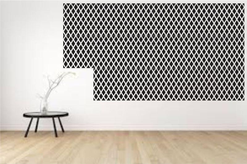 Diamond Pattern  Moroccan Fabric Reusable Stencil For Canvas And Wall Painting.ID#208B - Image 12