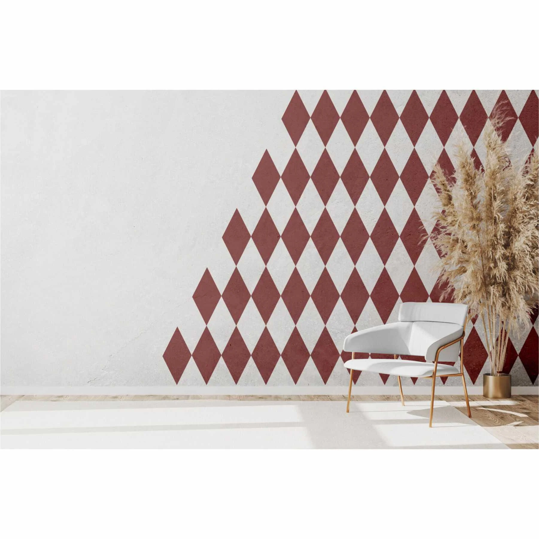 Diamond Pattern  Moroccan Fabric Reusable Stencil For Canvas And Wall Painting.ID#208B - Image 5