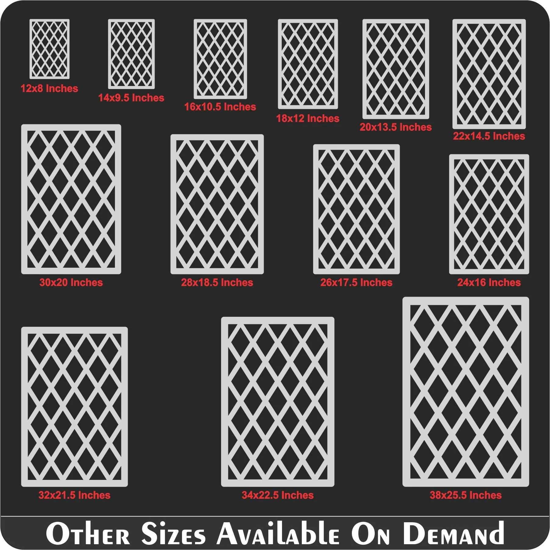 Diamond Pattern  Moroccan Fabric Reusable Stencil For Canvas And Wall Painting.ID#208B - Image 8
