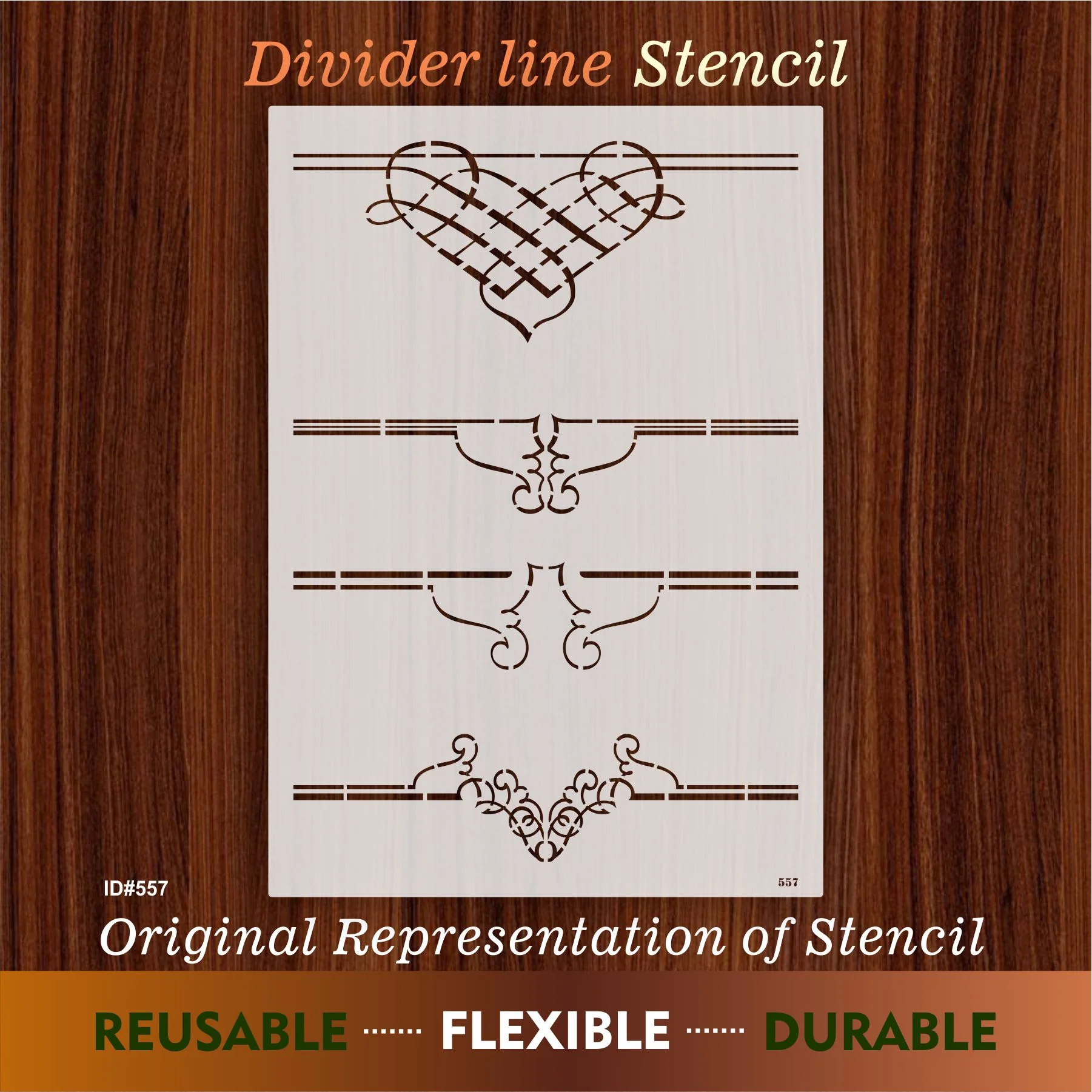 Divider Line Stencil DIY Wall Painting Scrapbook Coloring Embossing Album Decorative Card Template. ID #557 - Image 7