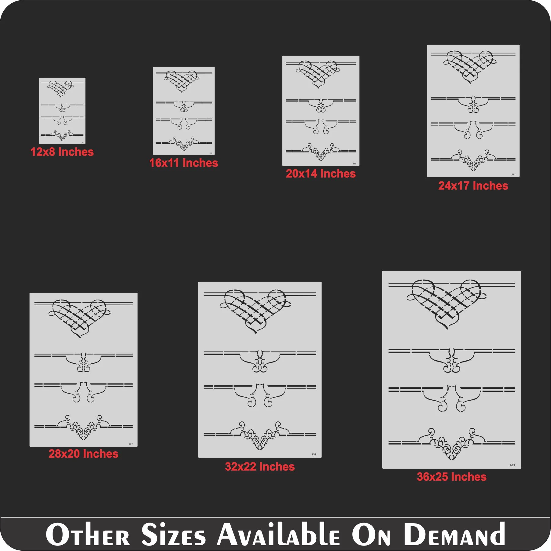 Divider Line Stencil DIY Wall Painting Scrapbook Coloring Embossing Album Decorative Card Template. ID #557 - Image 8