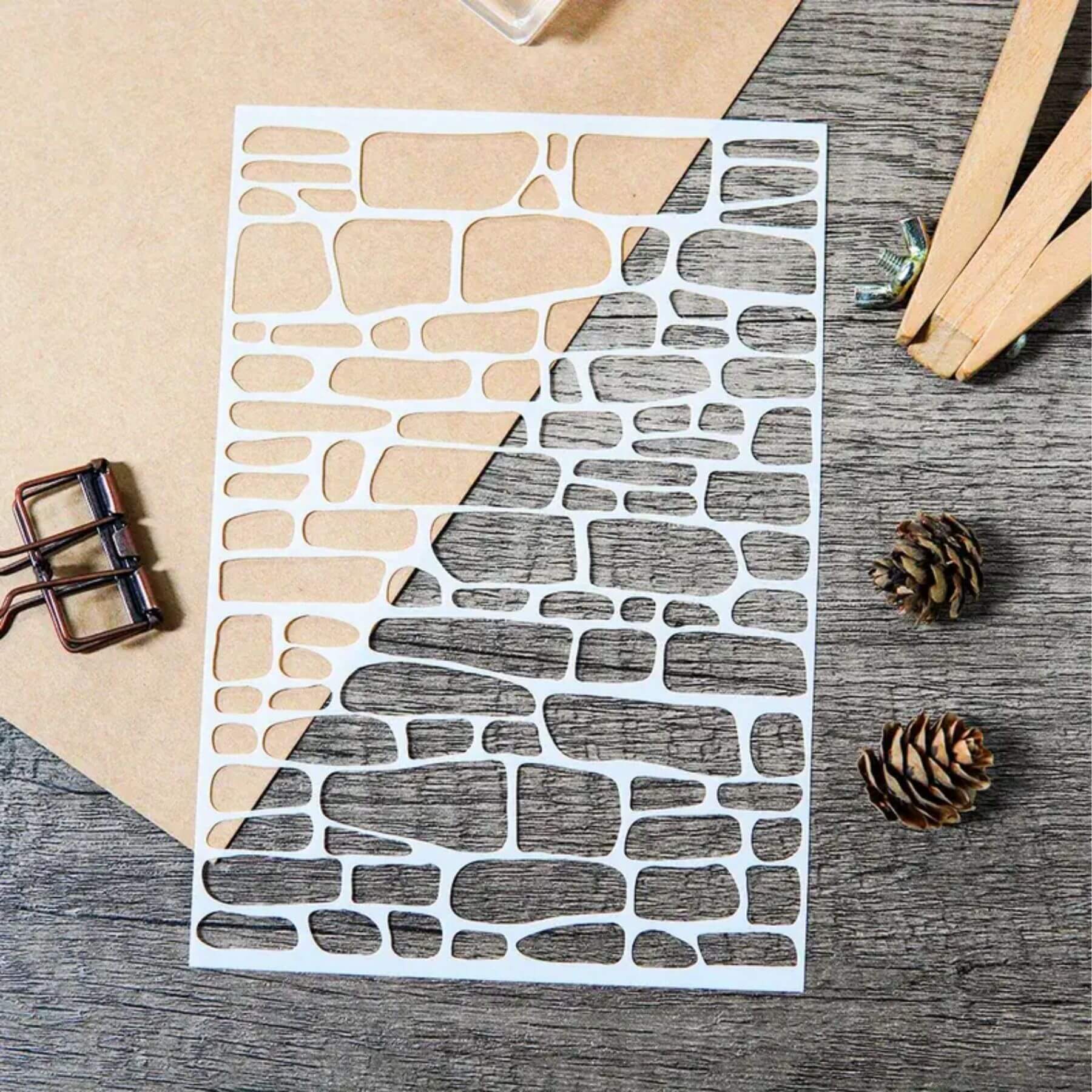 Diy Stone Stencil Painting Scrapbook Coloring Embossing Album Decor Template. ID #630 - Image 5