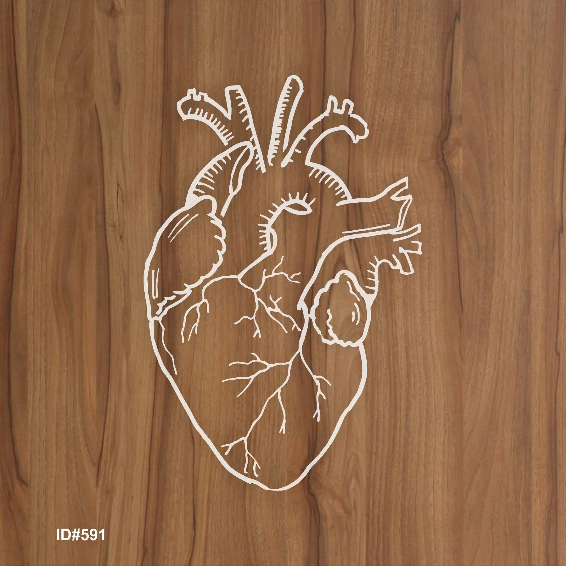 Doodle Anatomical Heart Stencil Drawing Template Embossing Craft Accessories - Image 2