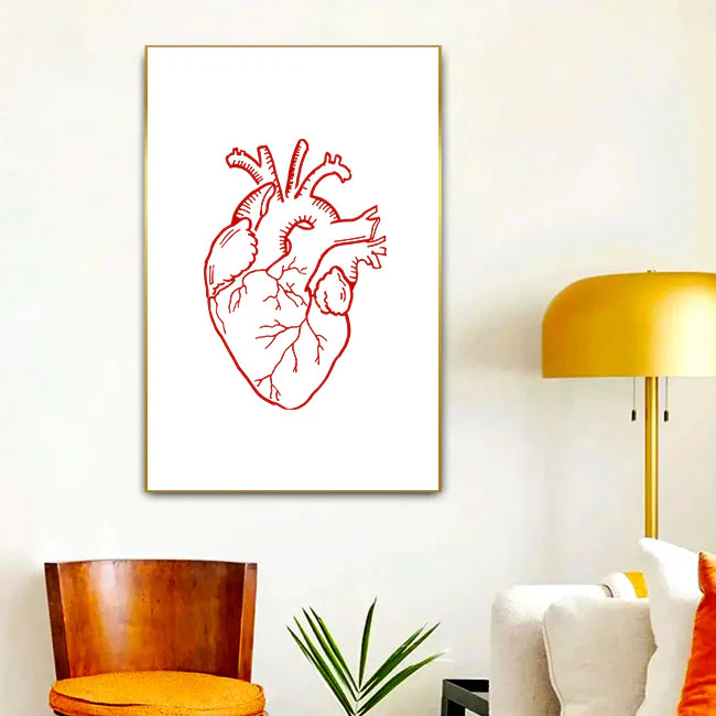 Doodle Anatomical Heart Stencil Drawing Template Embossing Craft Accessories - Image 5