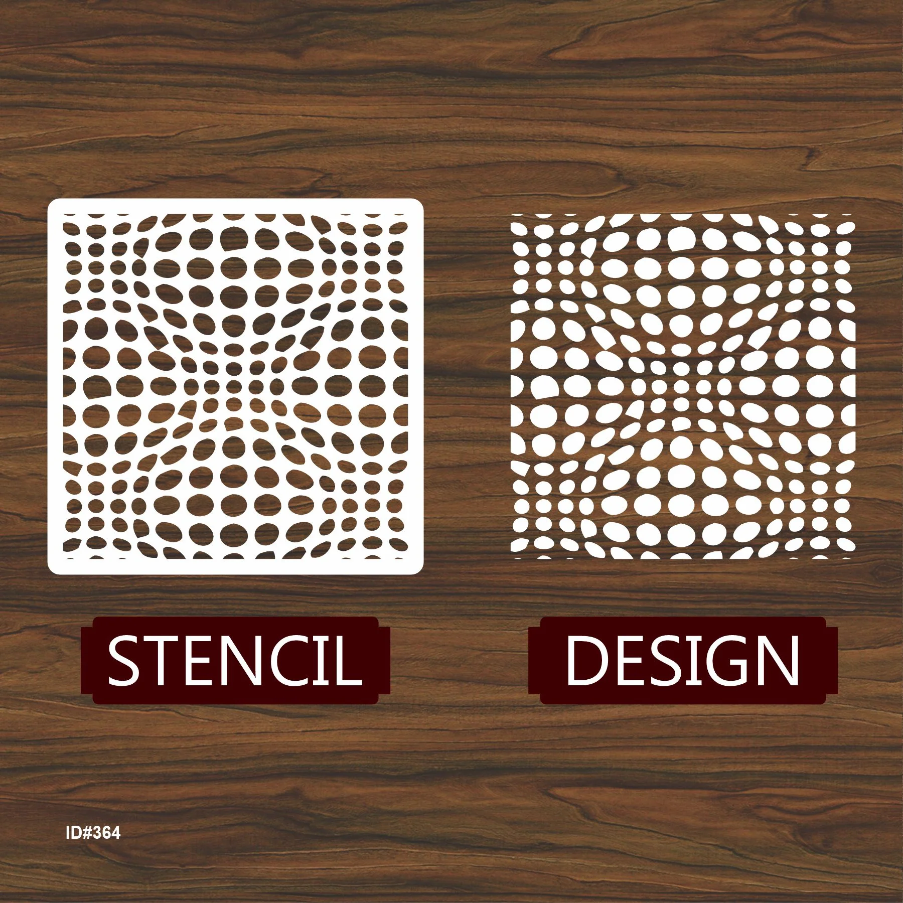 Dots Pattern Reusable Stencil For Canvas And Wall Painting.ID #364 - Image 4