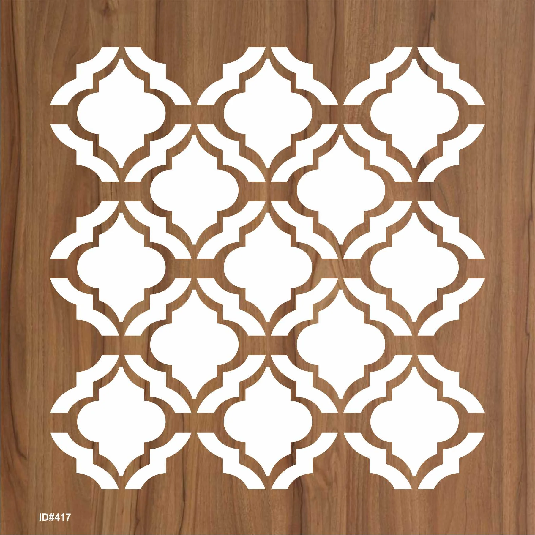 Double Pattern Moroccan stencil Reusable Stencil For Canvas And Wall Painting.ID#417 - Image 2