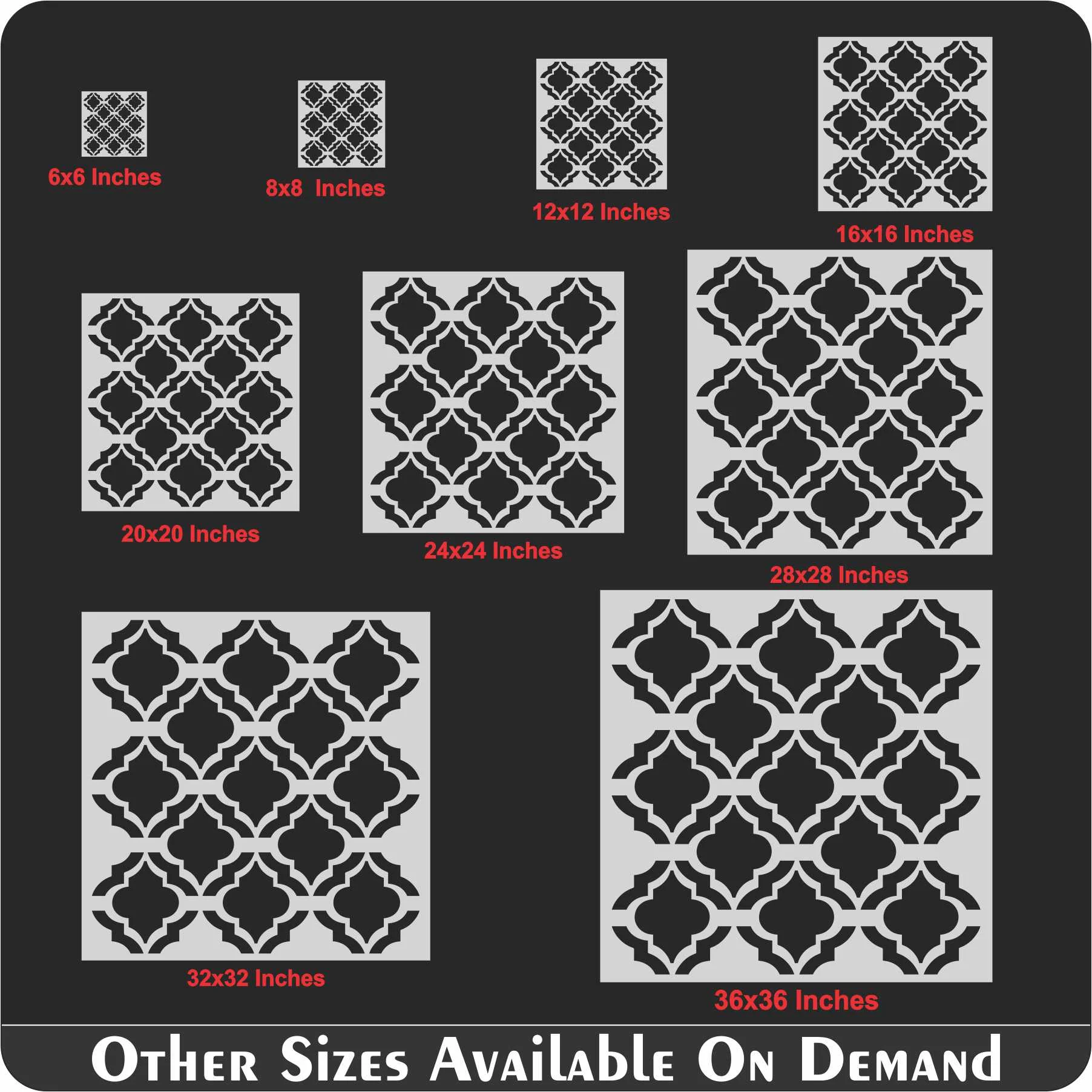 Double Pattern Moroccan stencil Reusable Stencil For Canvas And Wall Painting.ID#417 - Image 8