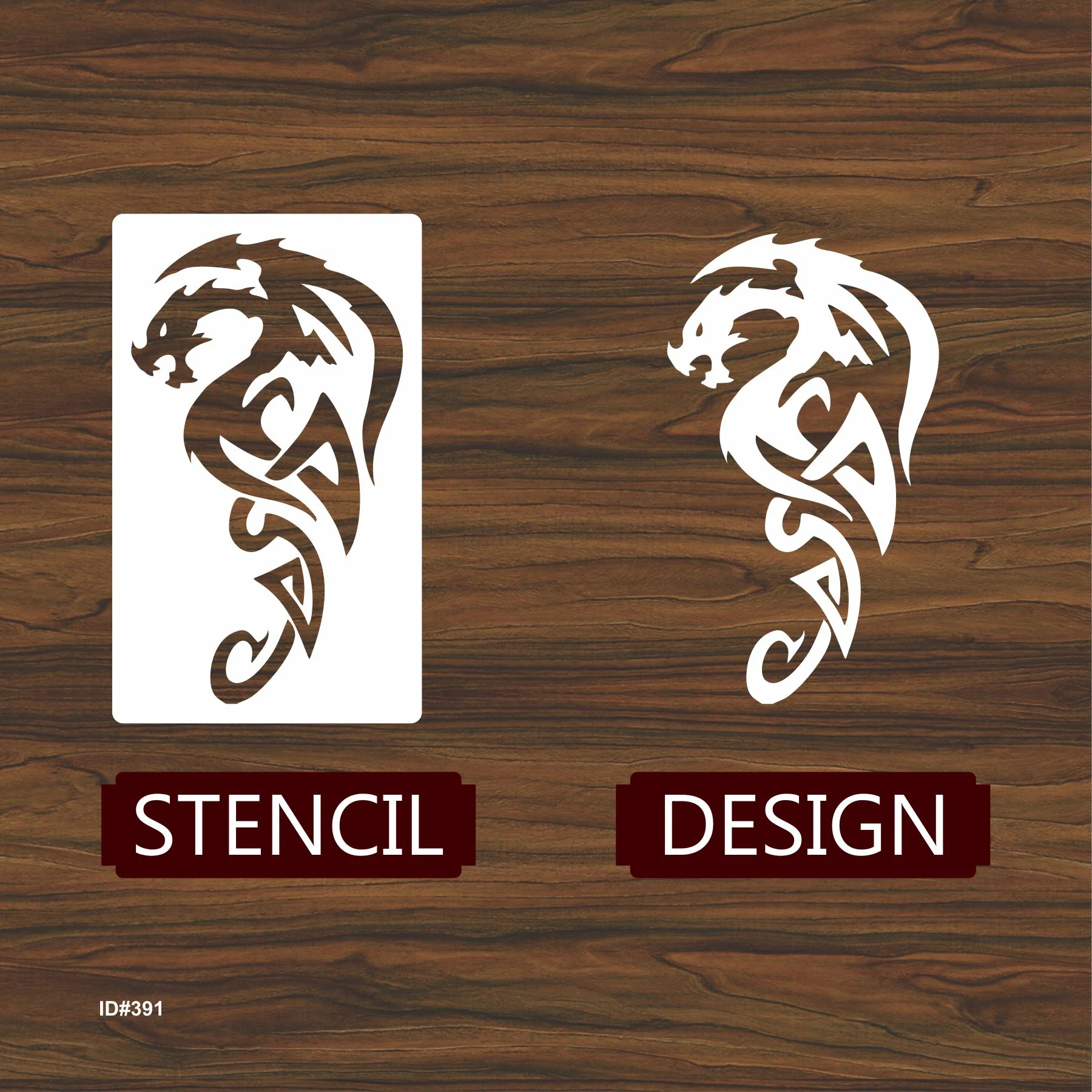 Dragons Reusable Stencil Reusable Stencil For Canvas And Wall Painting.ID# 391 - Image 4