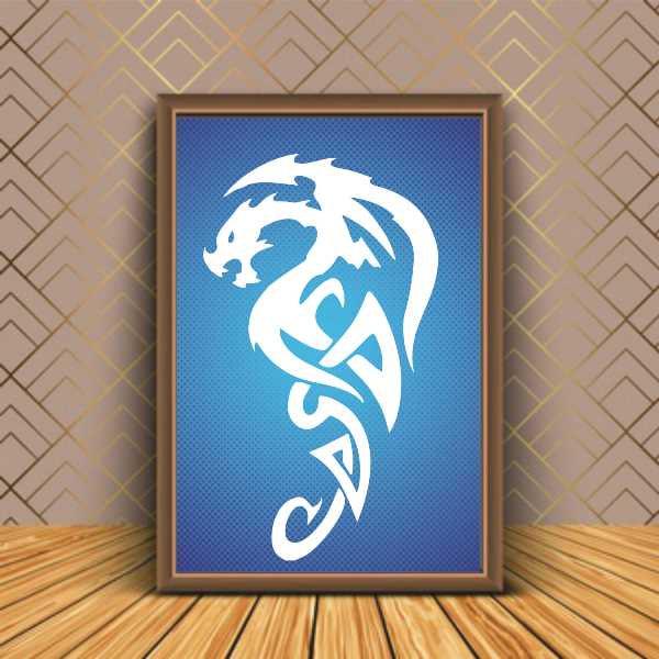 Dragons Reusable Stencil Reusable Stencil For Canvas And Wall Painting.ID# 391 - Image 5