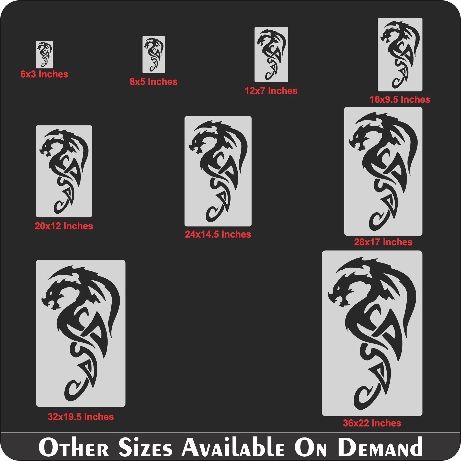 Dragons Reusable Stencil Reusable Stencil For Canvas And Wall Painting.ID# 391 - Image 9