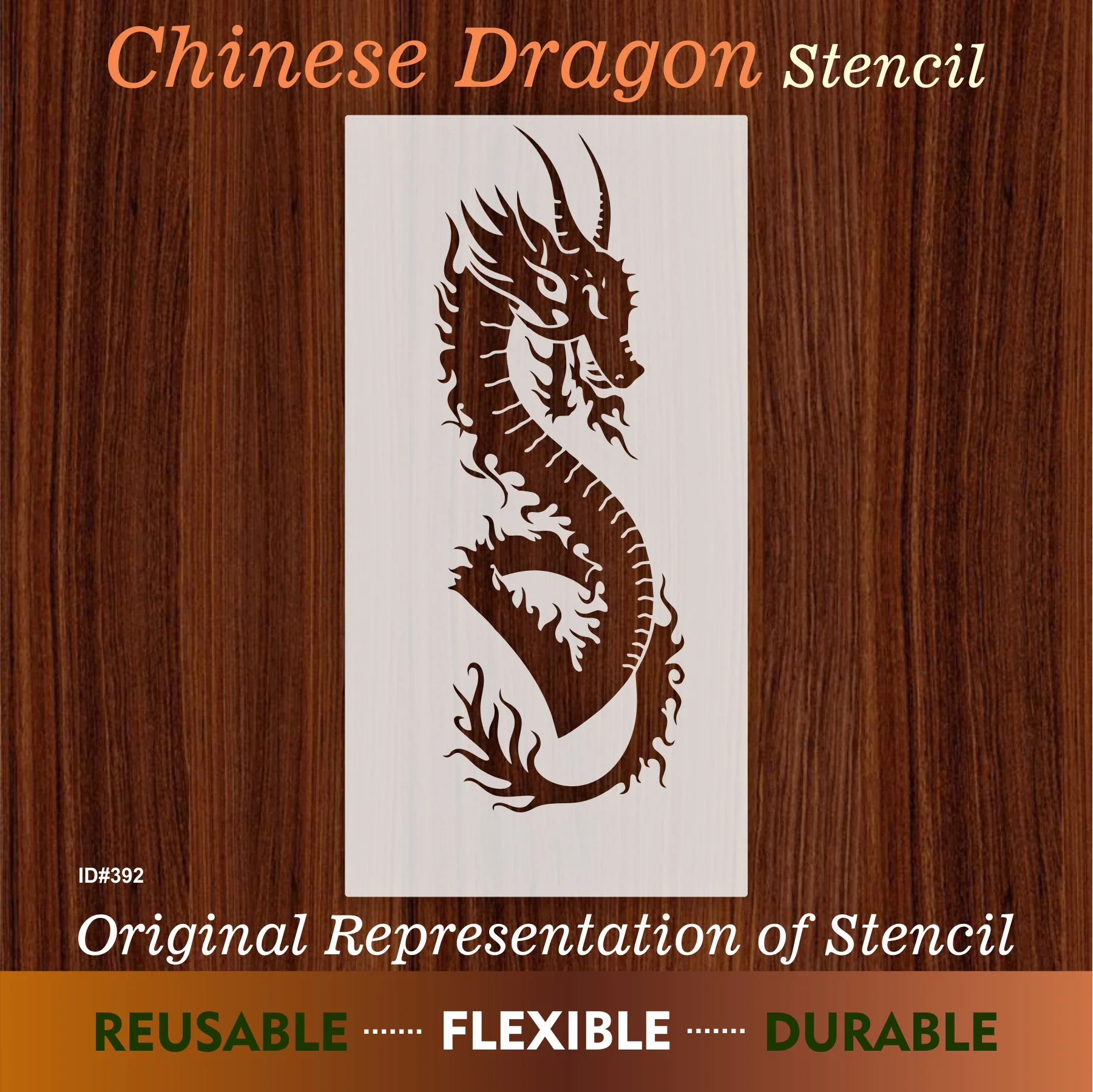 Dragons Reusable Stencil Reusable Stencil For Canvas And Wall Painting.ID# 392 - Image 10