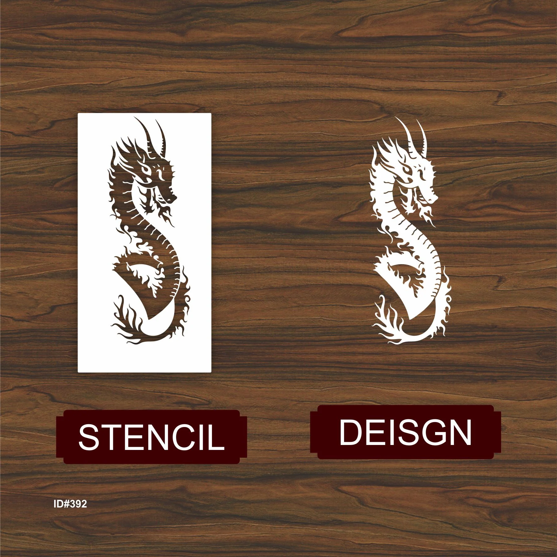 Dragons Reusable Stencil Reusable Stencil For Canvas And Wall Painting.ID# 392 - Image 4