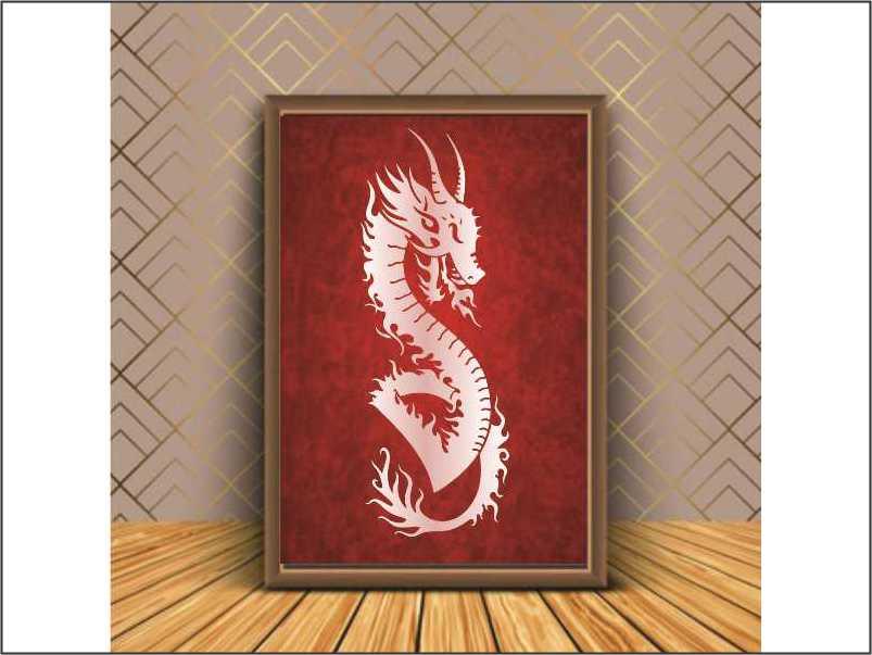 Dragons Reusable Stencil Reusable Stencil For Canvas And Wall Painting.ID# 392 - Image 8