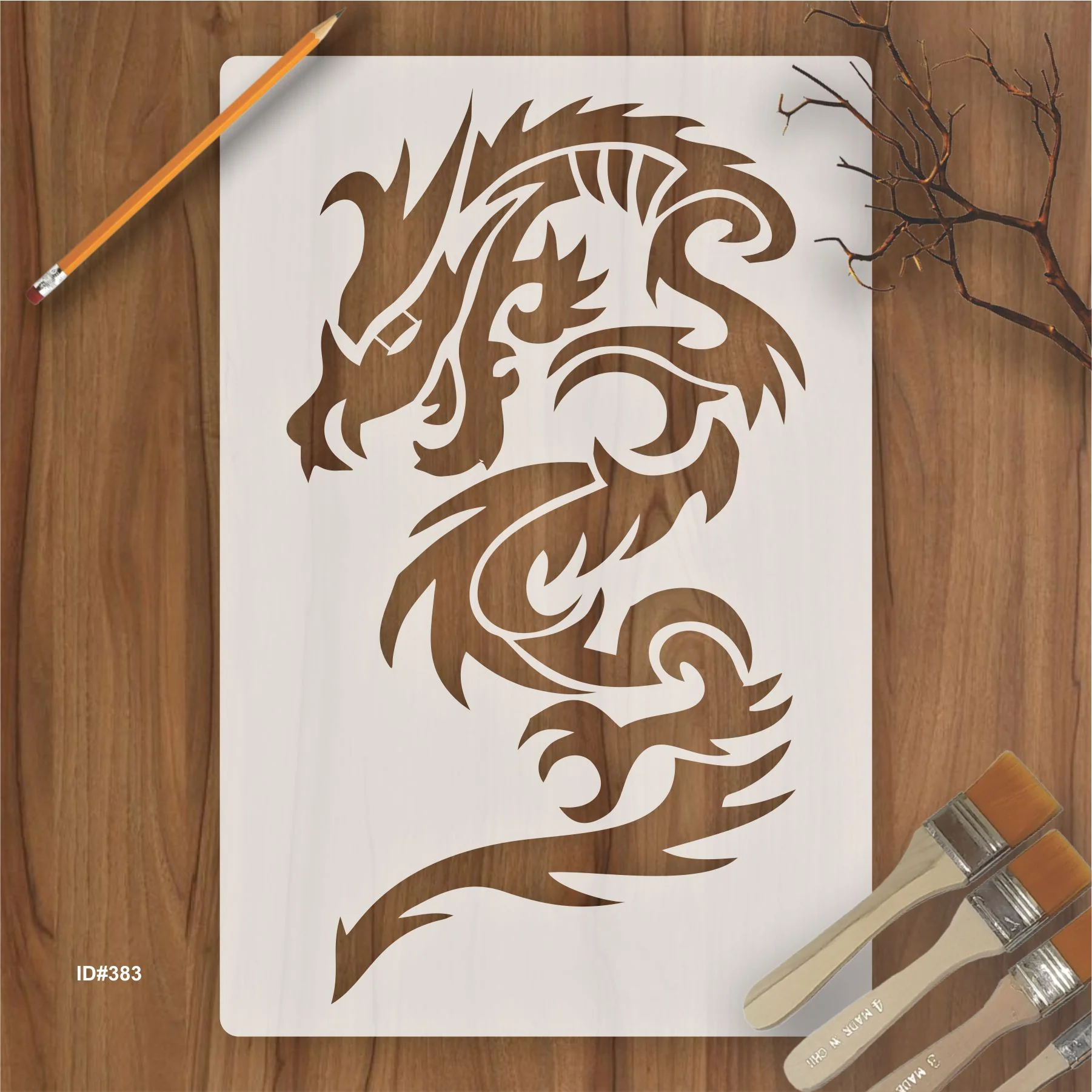 Dragons Reusable Stencil Reusable Stencil For Canvas And Wall Painting.ID# 393