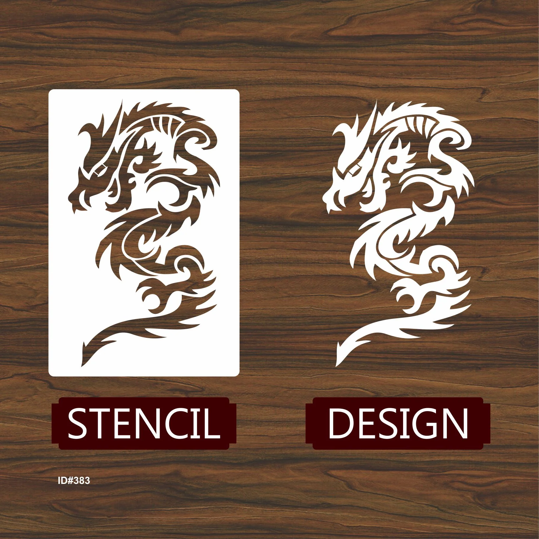 Dragons Reusable Stencil Reusable Stencil For Canvas And Wall Painting.ID# 393 - Image 5