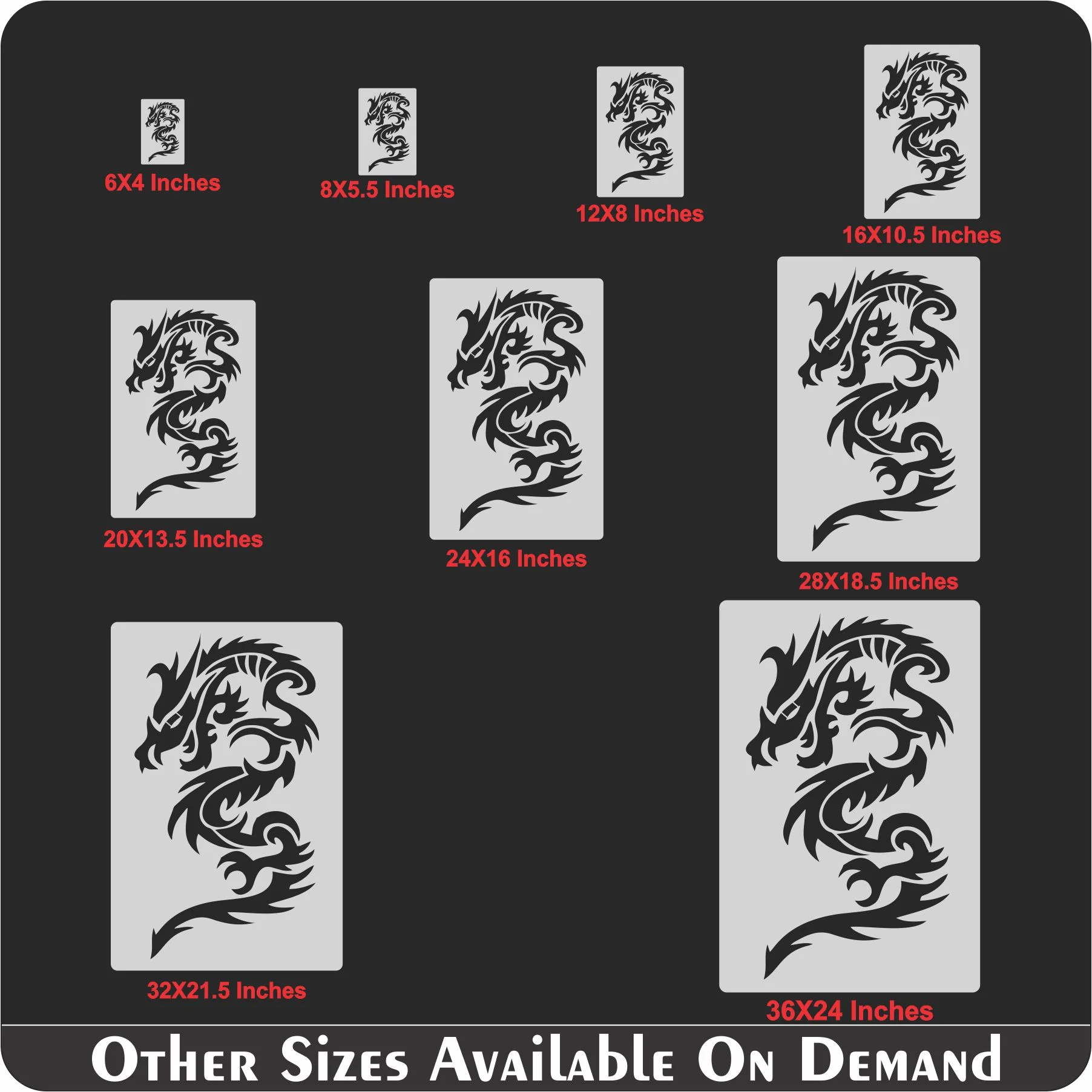Dragons Reusable Stencil Reusable Stencil For Canvas And Wall Painting.ID# 393 - Image 7