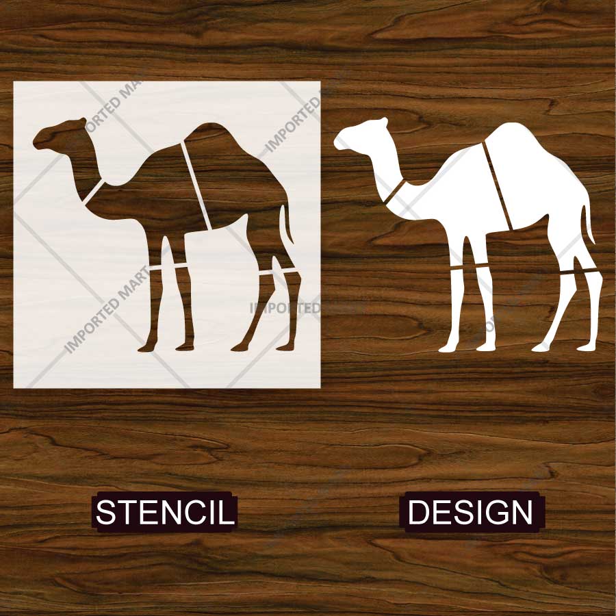Dromedary Camel Stencil for Wall, Wood & Fabric Art – Desert Animal Silhouette Design – ID# 799 - Image 4