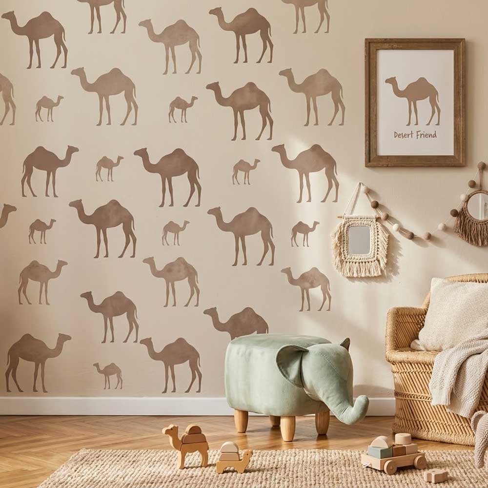Dromedary Camel Stencil for Wall, Wood & Fabric Art – Desert Animal Silhouette Design – ID# 799 - Image 6