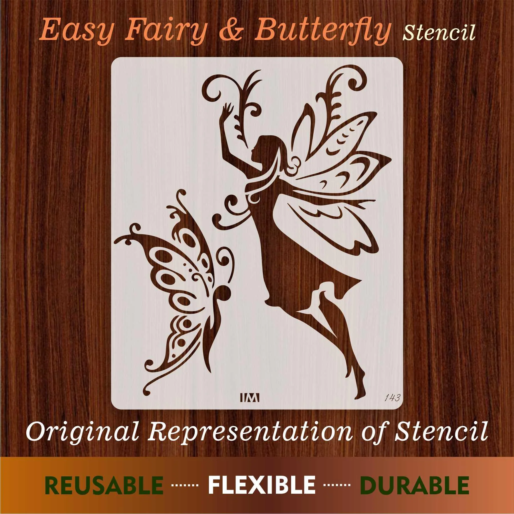 Easy Fairy & Butterfly Reusable Stencil For Canvas And Wall Painting.ID#143 - Image 5