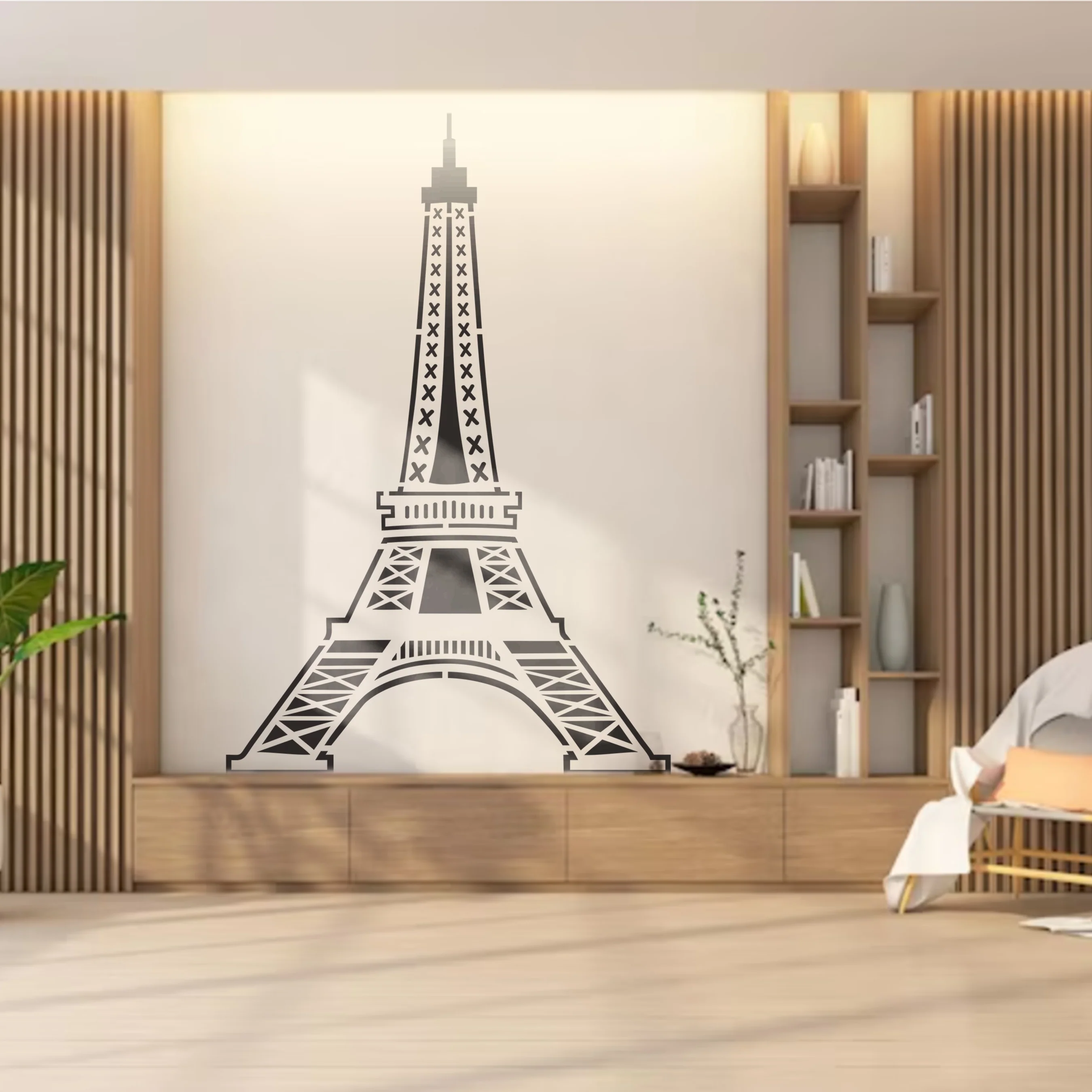 Eifel Tower Stencil Painting Scrapbook Coloring Embossing Album Decorative Card Template. ID #336 - Image 3