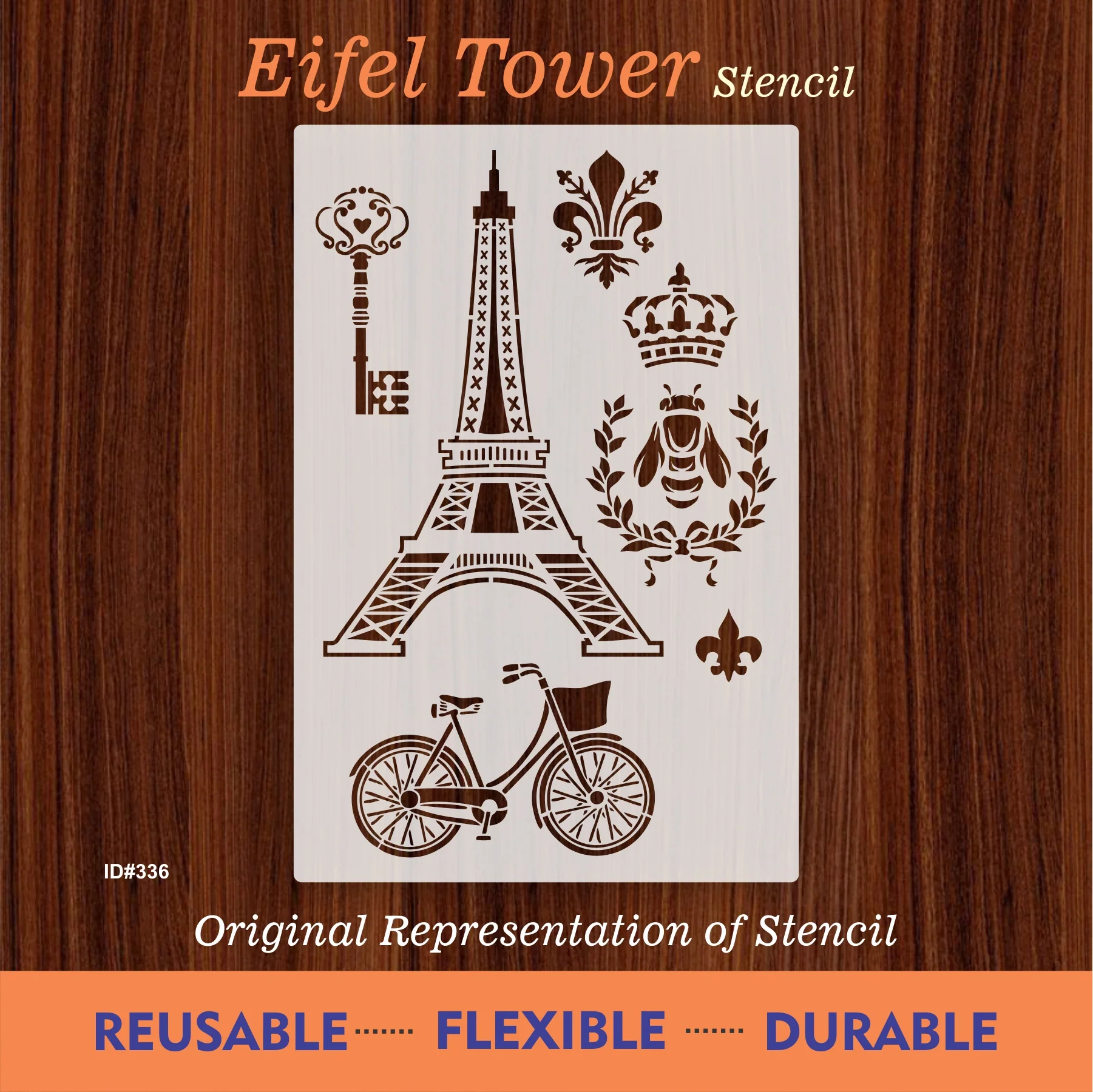 Eifel Tower Stencil Painting Scrapbook Coloring Embossing Album Decorative Card Template. ID #336 - Image 8