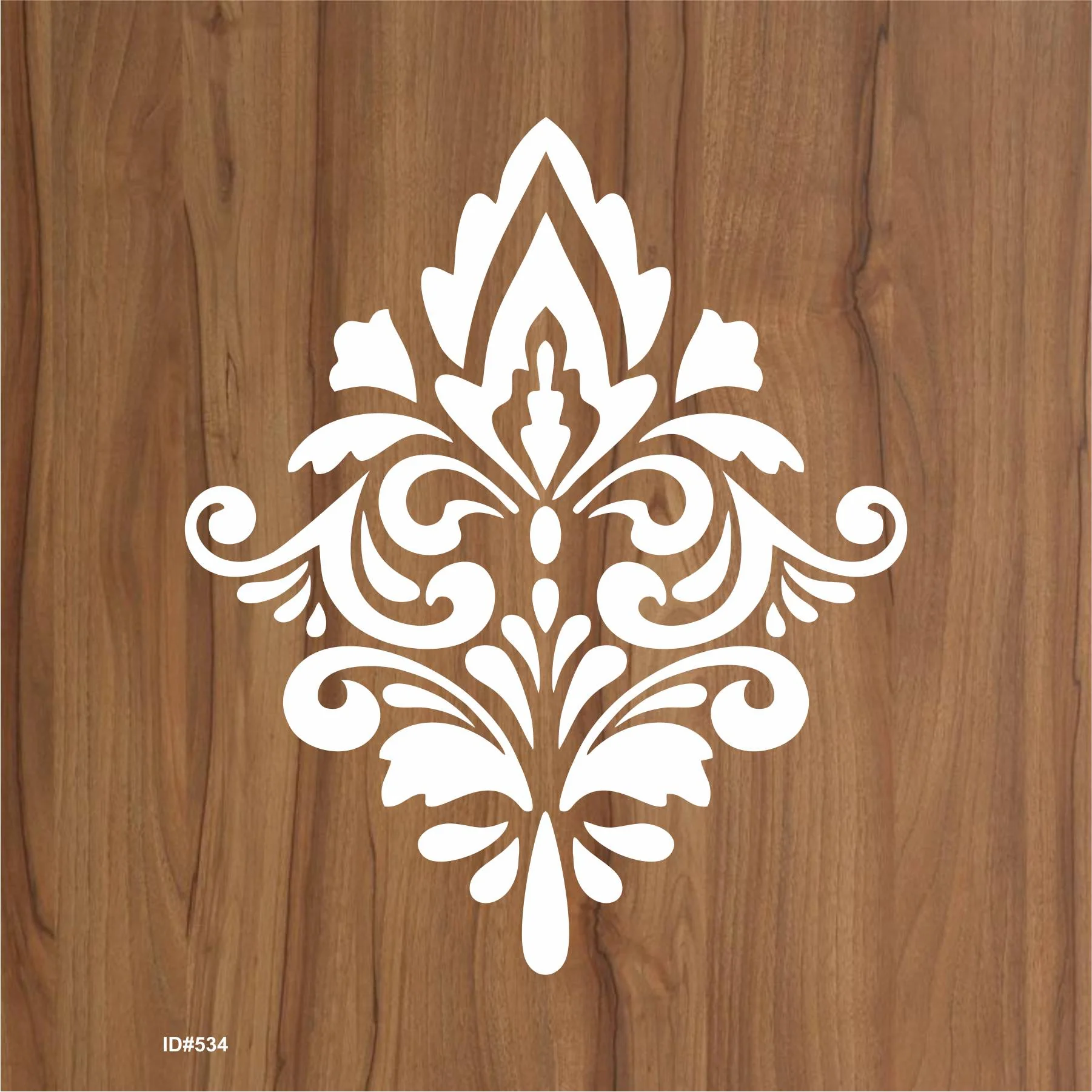 Elegant Damask Stencil Used for Painting on Wood, Canvas, Paper, Fabric, Floor, Wall. ID #534 - Image 2
