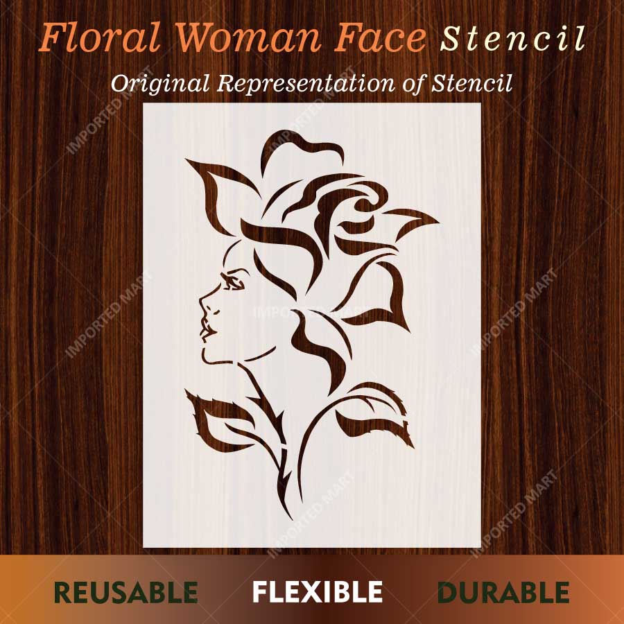 Elegant Floral Vine Corner Stencil for Wall, Wood, Furniture & Fabric Art – Reusable Mylar Design – ID# 776 - Image 2