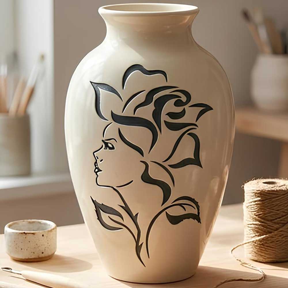 Elegant Floral Vine Corner Stencil for Wall, Wood, Furniture & Fabric Art – Reusable Mylar Design – ID# 776 - Image 6