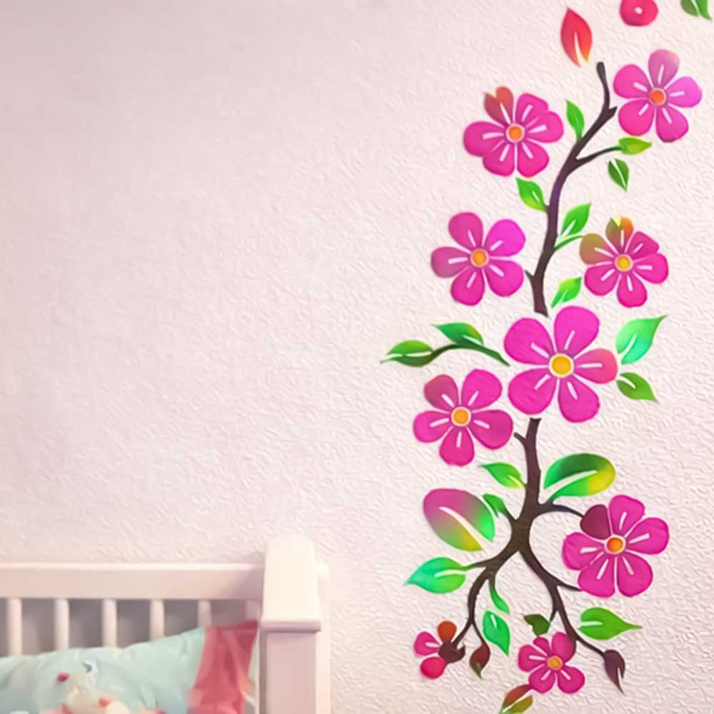 Elegant Floral Vines Stencil Pack for Wall, Furniture & Fabric Painting – Reusable Flower Border Design – Pack of 4 – ID# 802 - Image 6