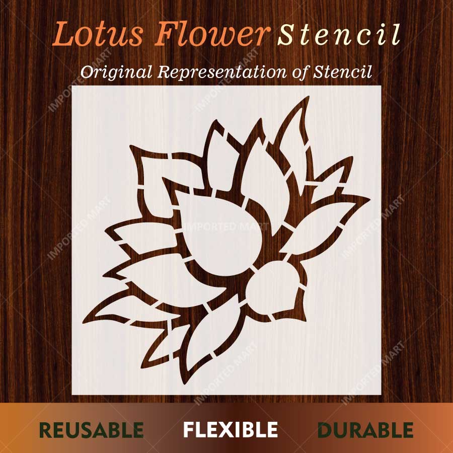 Elegant Lotus Flower Mandala Stencil for Wall, Floor & Furniture Art – Floral Spiritual Design – ID# 790 - Image 2