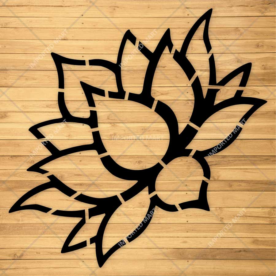 Elegant Lotus Flower Mandala Stencil for Wall, Floor & Furniture Art – Floral Spiritual Design – ID# 790 - Image 3