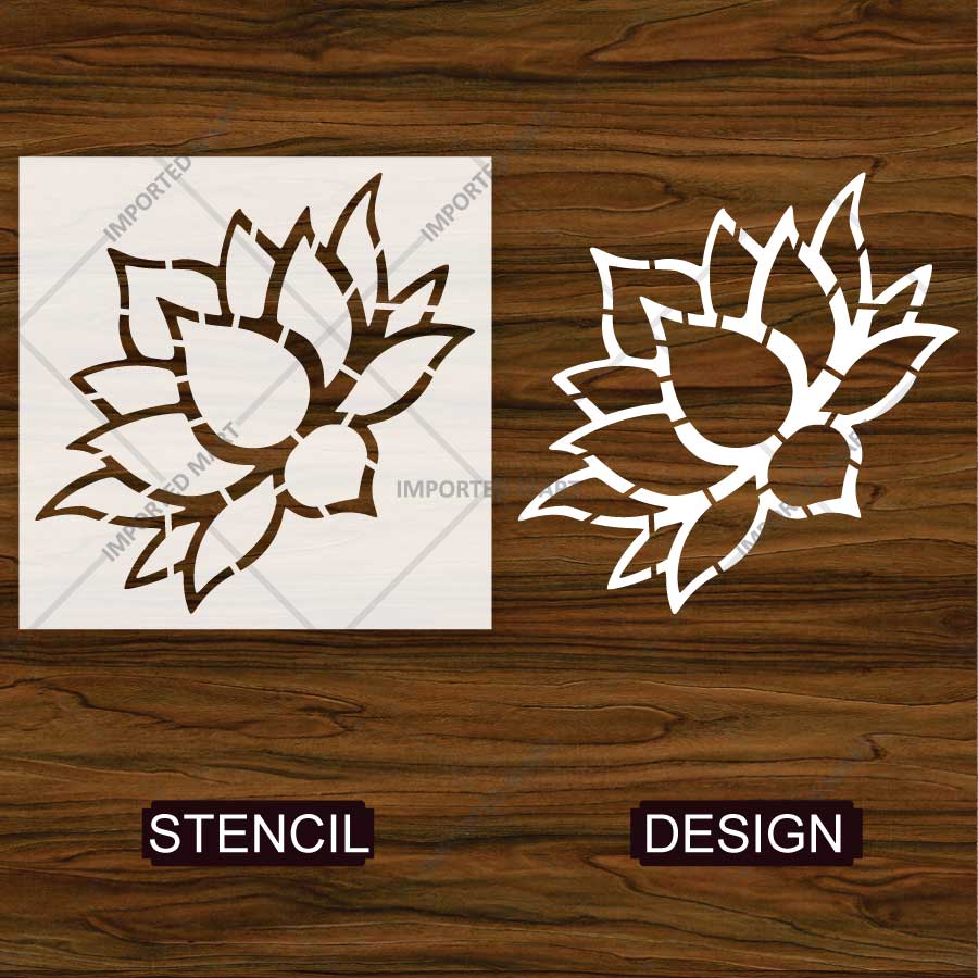 Elegant Lotus Flower Mandala Stencil for Wall, Floor & Furniture Art – Floral Spiritual Design – ID# 790 - Image 4