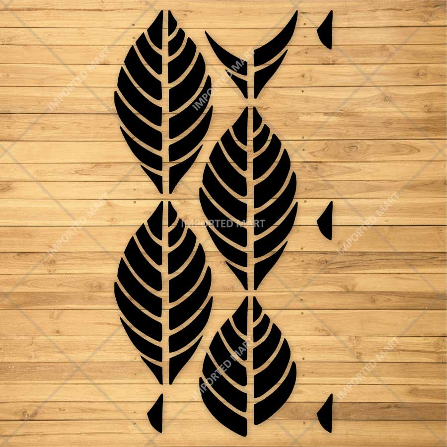 Elegant Palm Leaf Pattern Stencil for Wall, Furniture & Fabric Art – Tropical Botanical Design – ID# 794 - Image 3