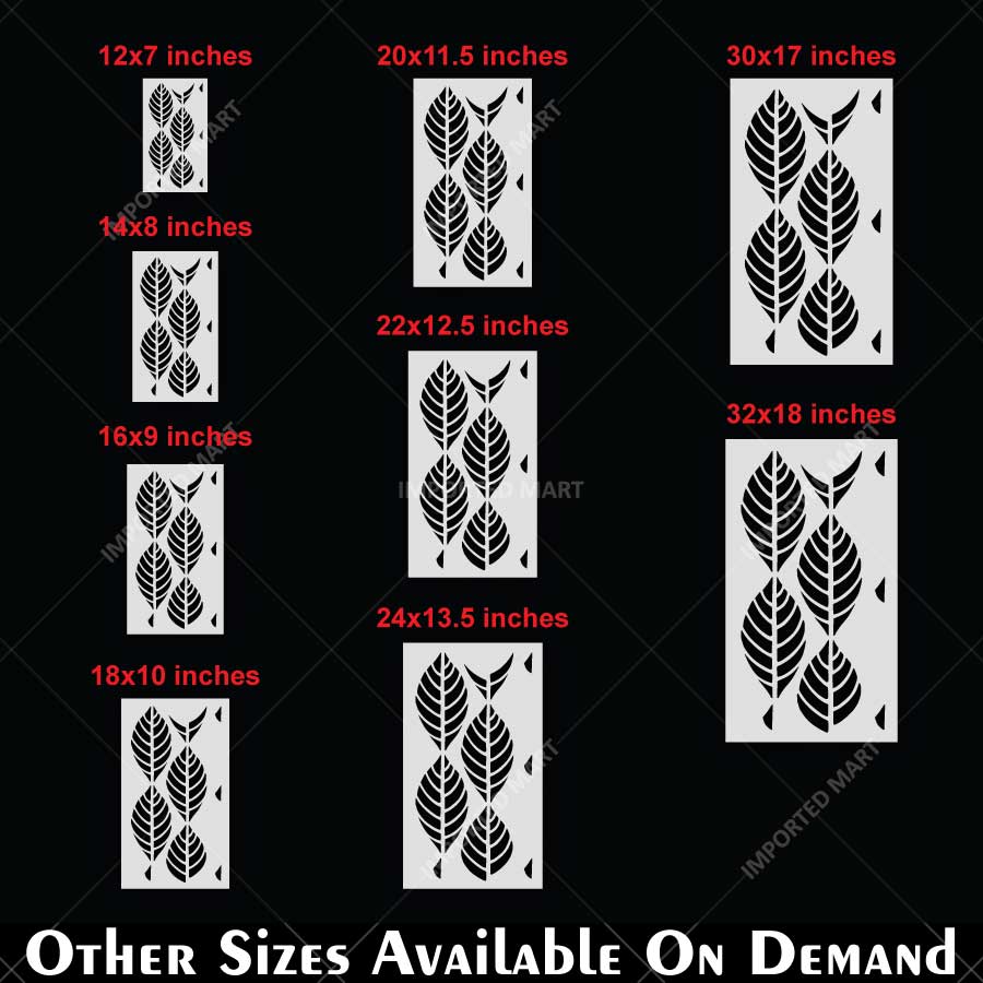 Elegant Palm Leaf Pattern Stencil for Wall, Furniture & Fabric Art – Tropical Botanical Design – ID# 794 - Image 5
