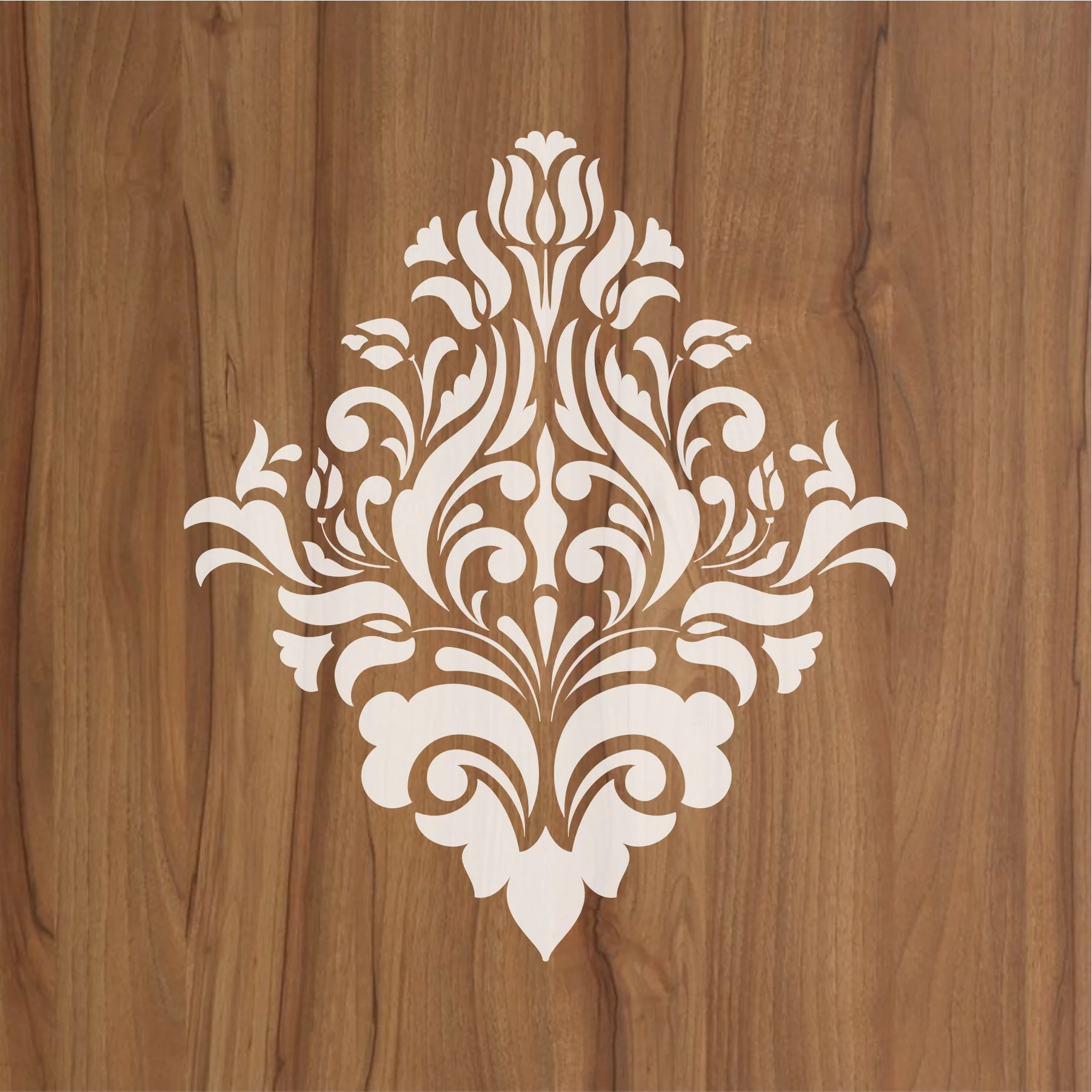 Element Damask Pattern Reusable Stencil For Canvas And Wall Painting.ID#233 - Image 2