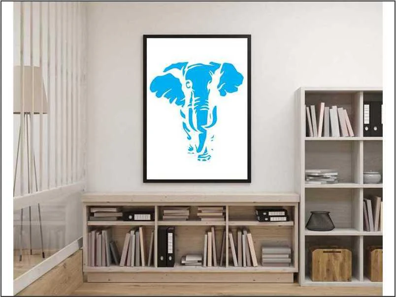 Elephant Reusable Stencil For Canvas And Wall Painting.ID#196 - Image 6