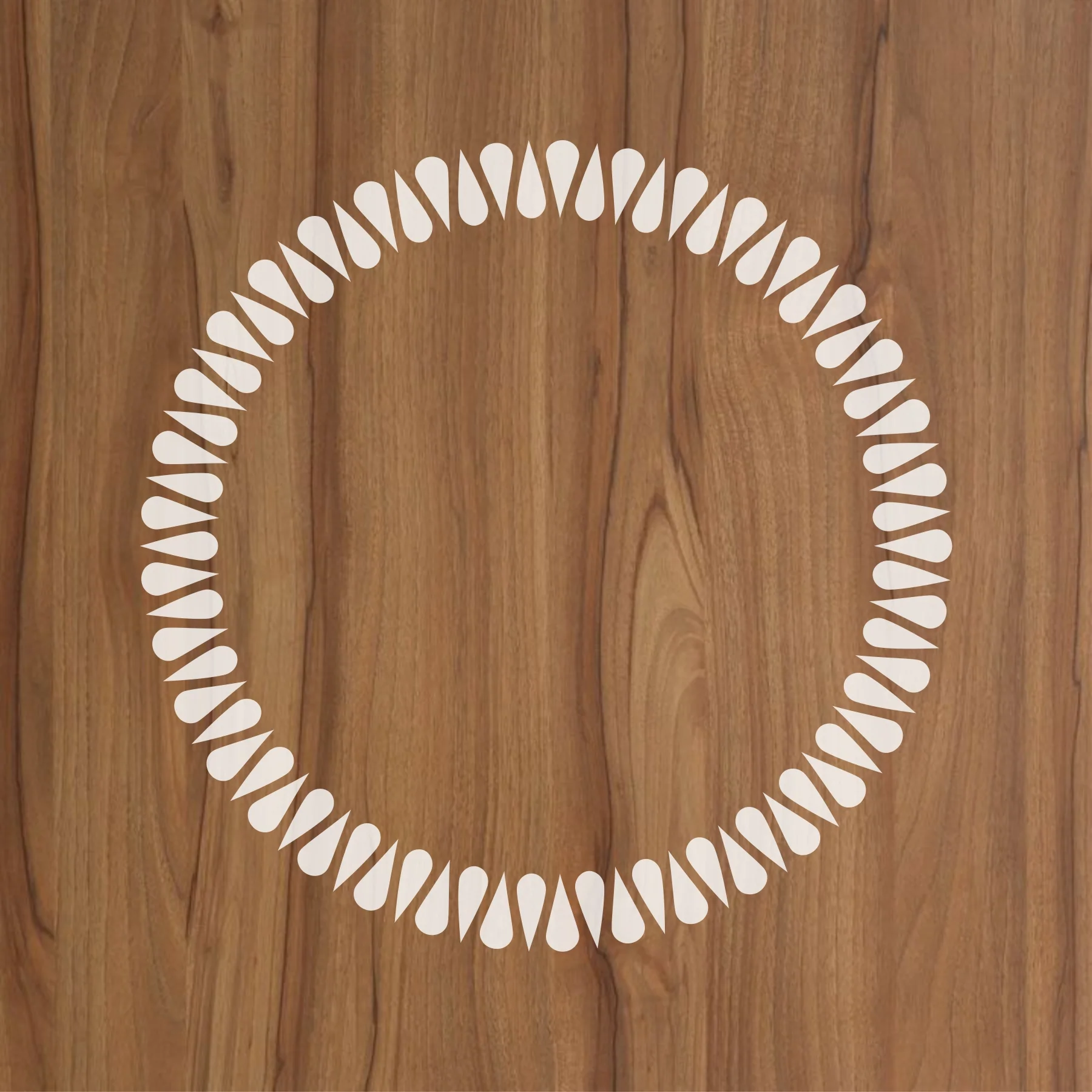 Ellipse Mandala Border Reusable Stencil For Canvas And Wall Painting.ID#249 - Image 2